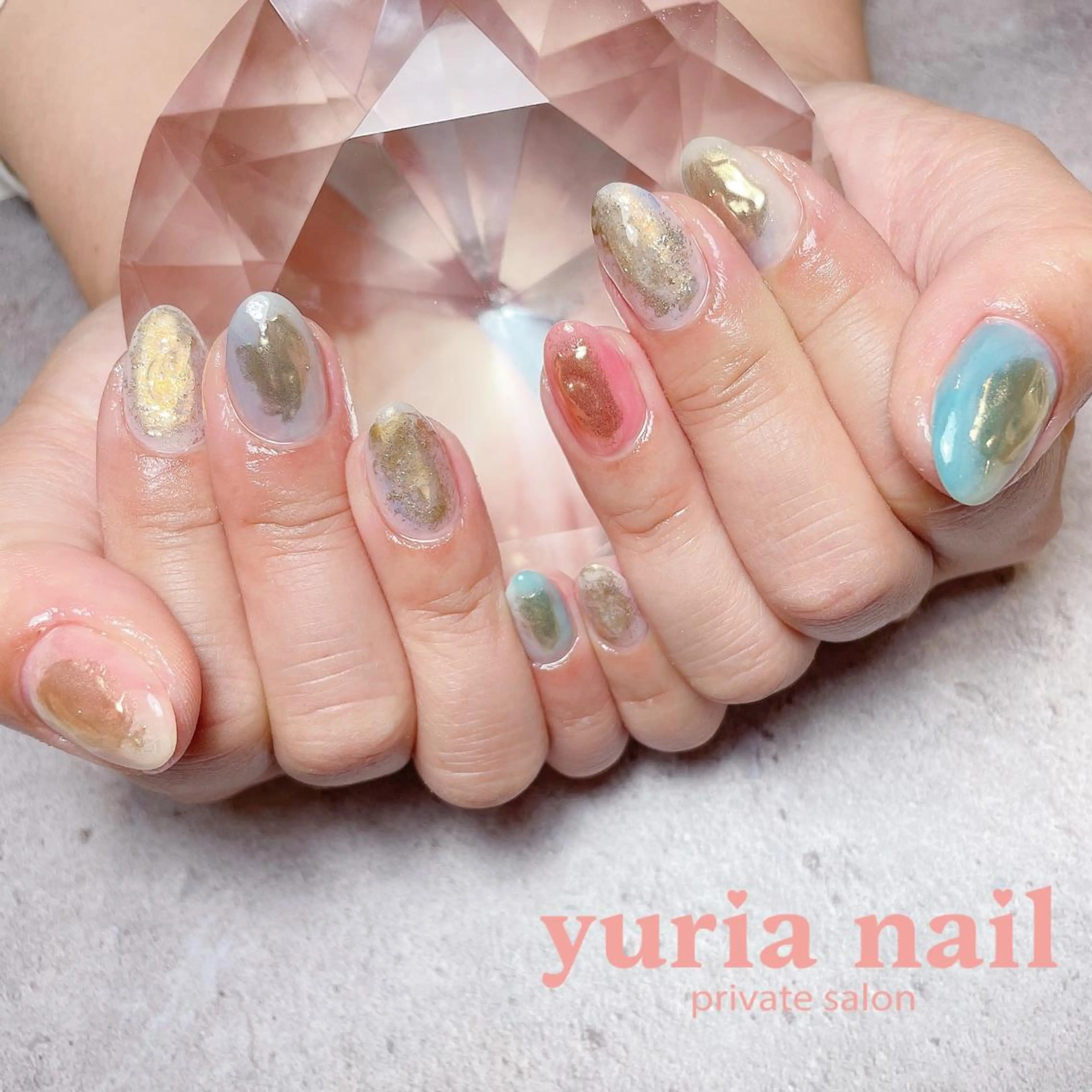 ネイル ジェルネイル ニュアンスネイル ハンドネイル 小林 ゆりあのネイルデザイン