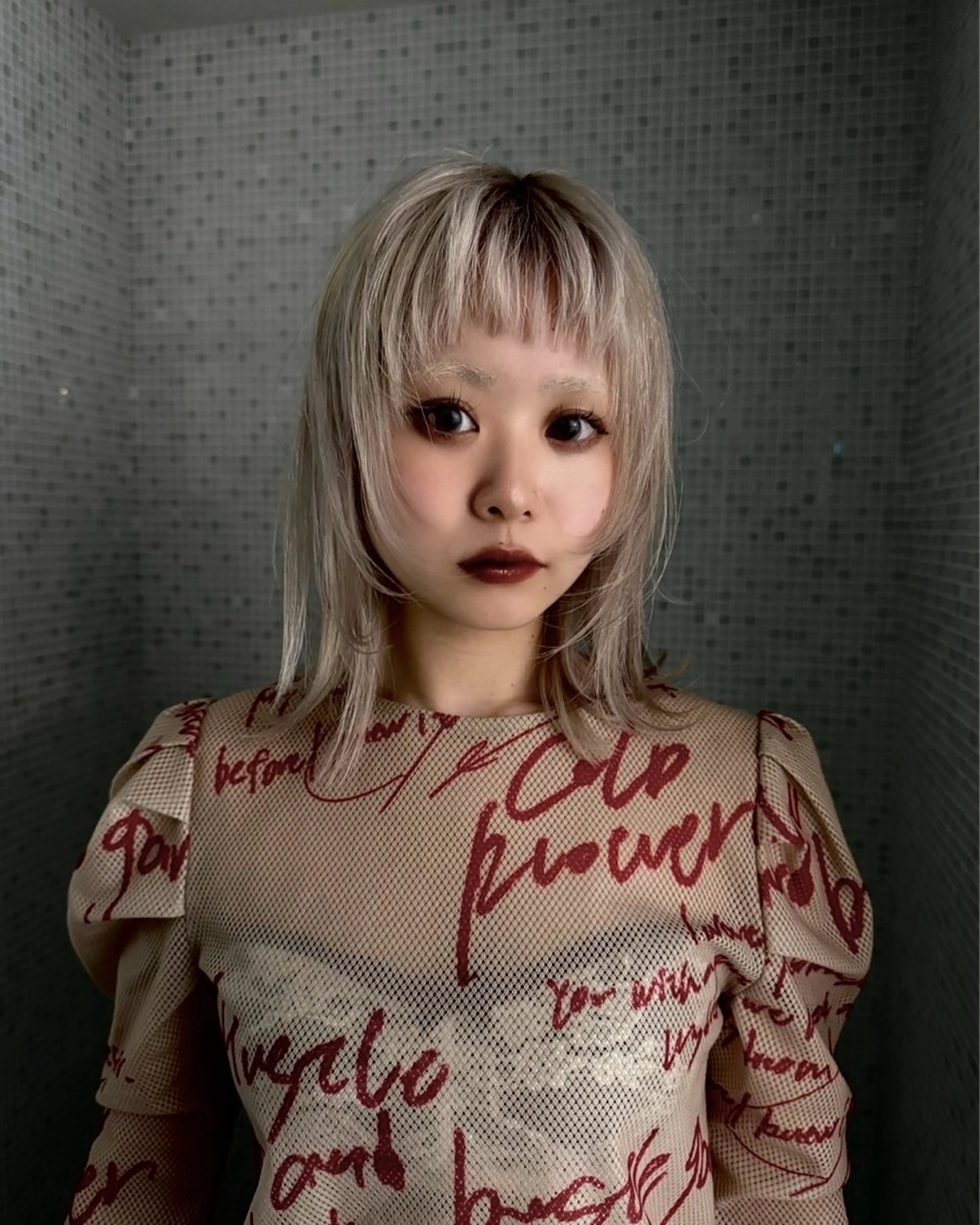ミディアム カラー ヘアアレンジ ブリーチ特化/ 渋谷/TAIKIのヘアスタイル