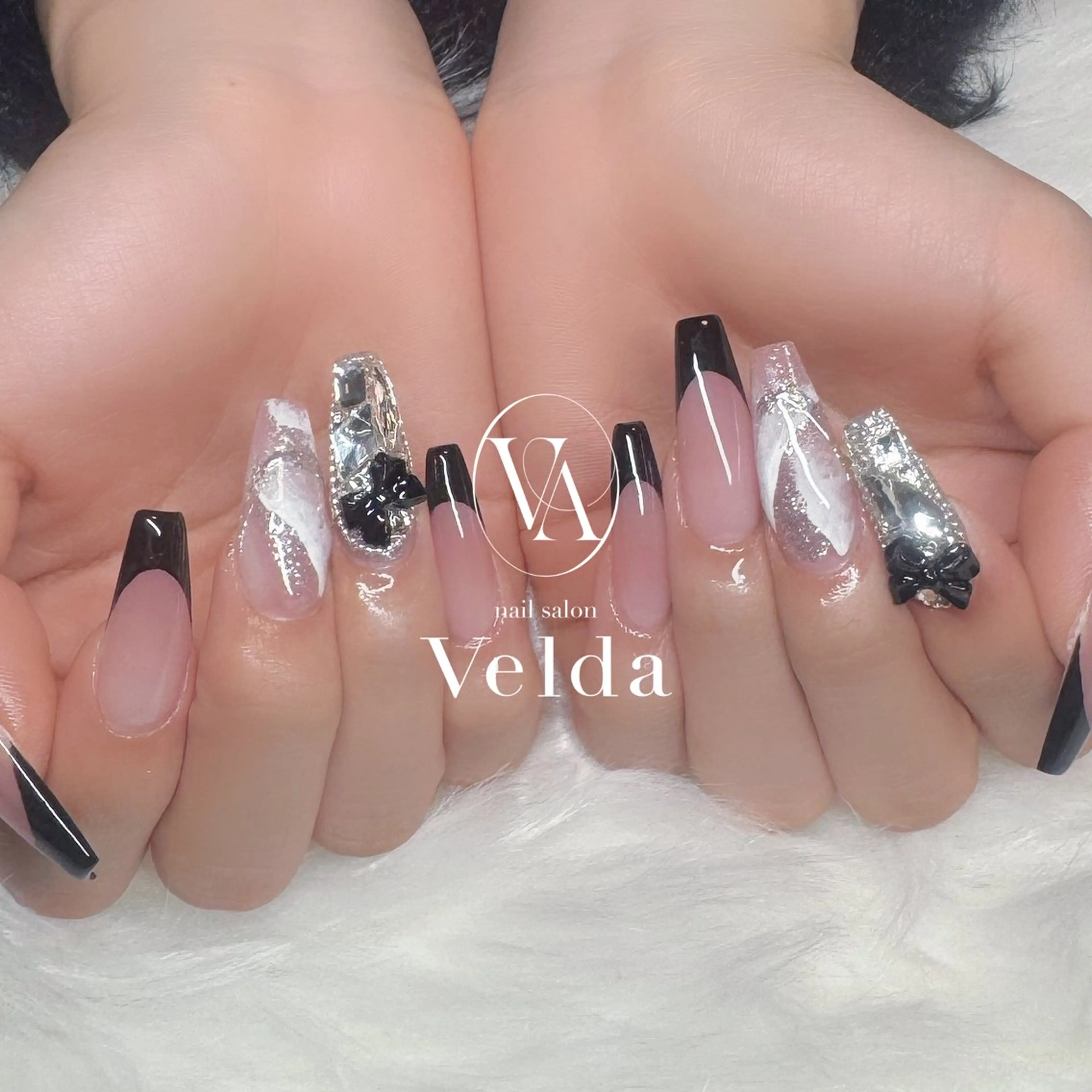 ネイル フレンチネイル グラデーション 大理石ネイル(マーブル) ニュアンスネイル 💎スカルプ💎 Velda(ベルダ)のネイルデザイン
