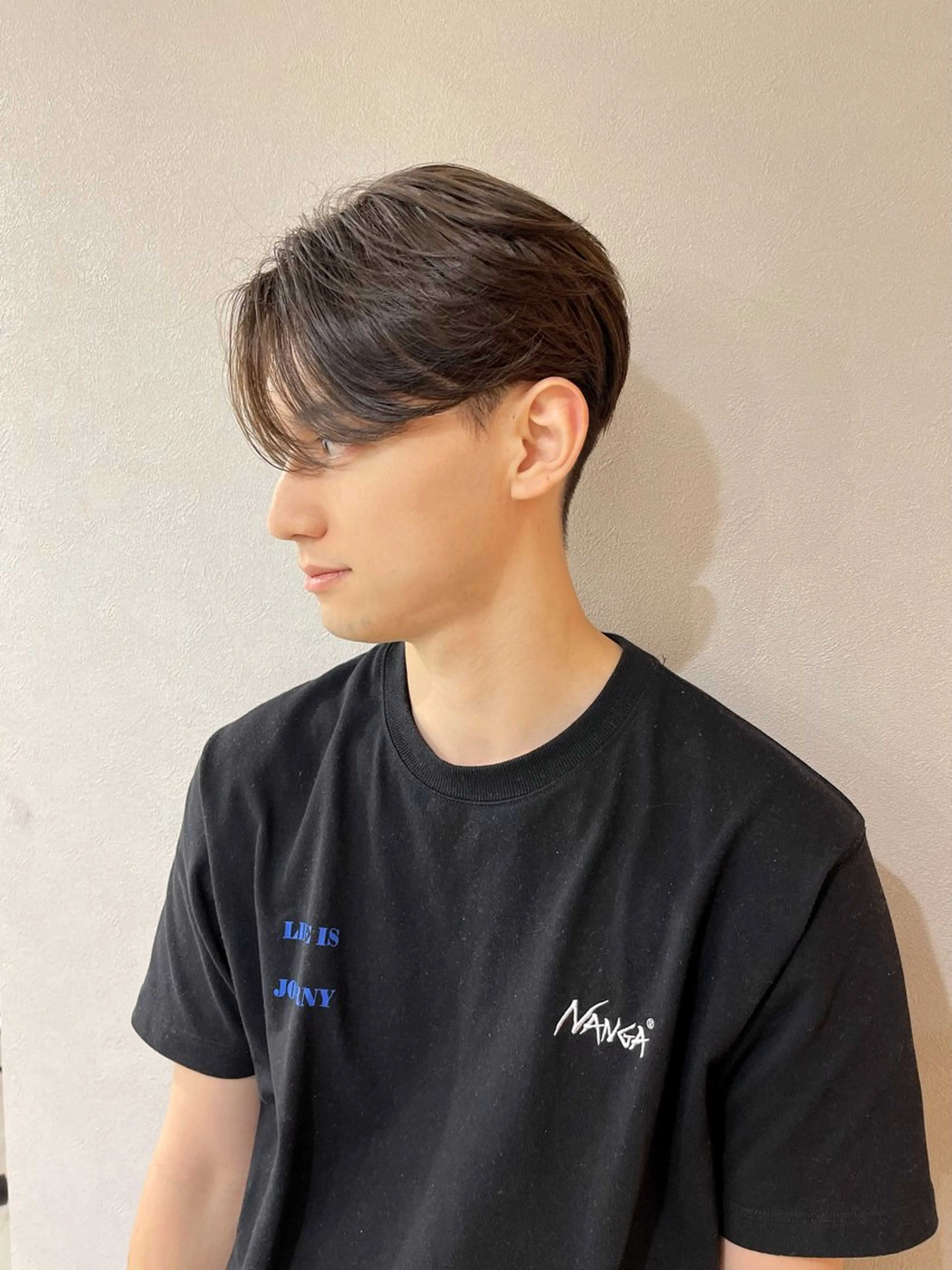ショート メンズ センターパート カット Realme京都四条烏丸ドゥエ所属・馬込 祝生のヘアスタイル