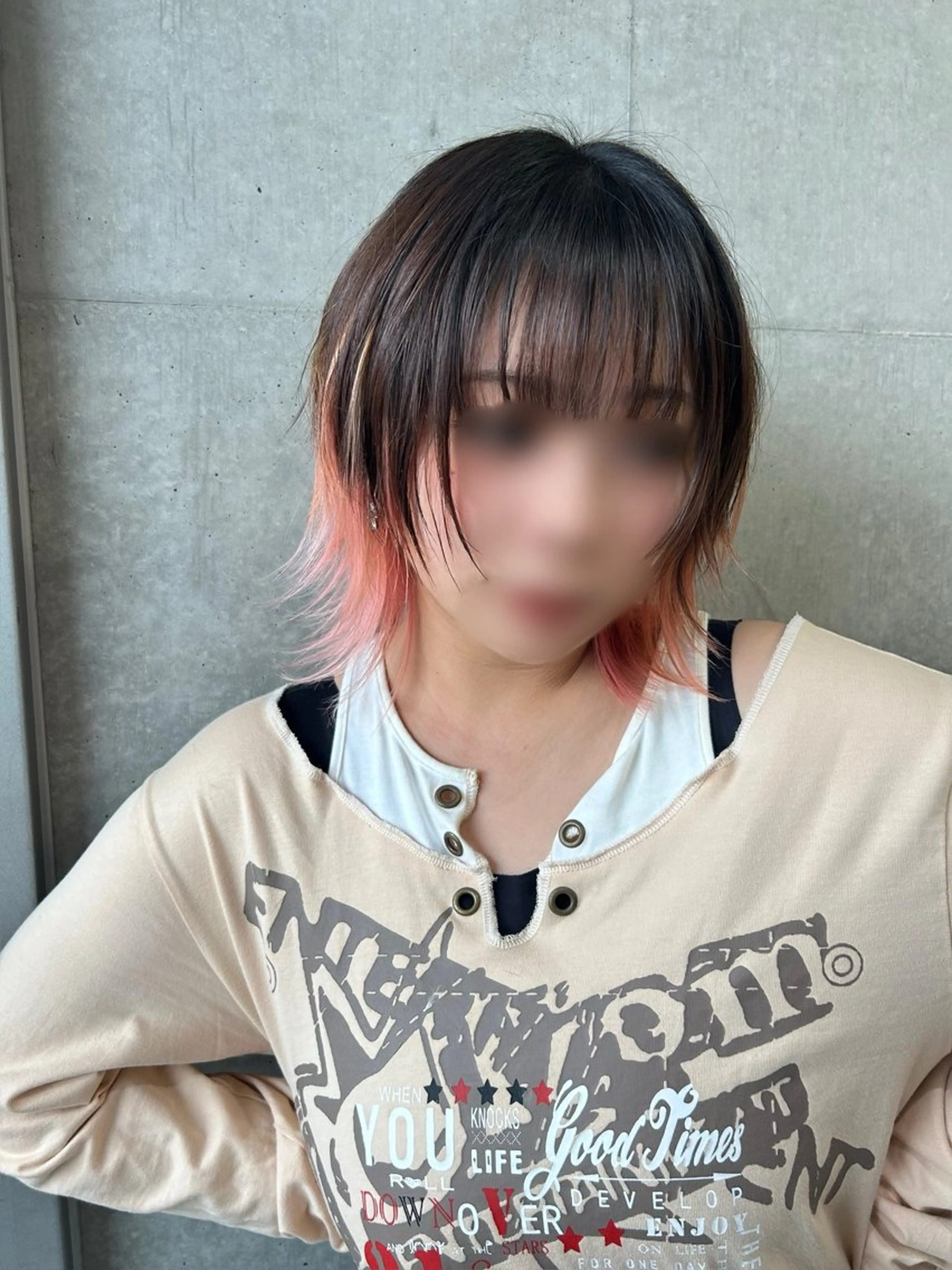 ショート ボブ 顔まわりレイヤー レイヤーカット ウルフカット レイヤーハッシュカッ トカラー専門美容師のヘアスタイル