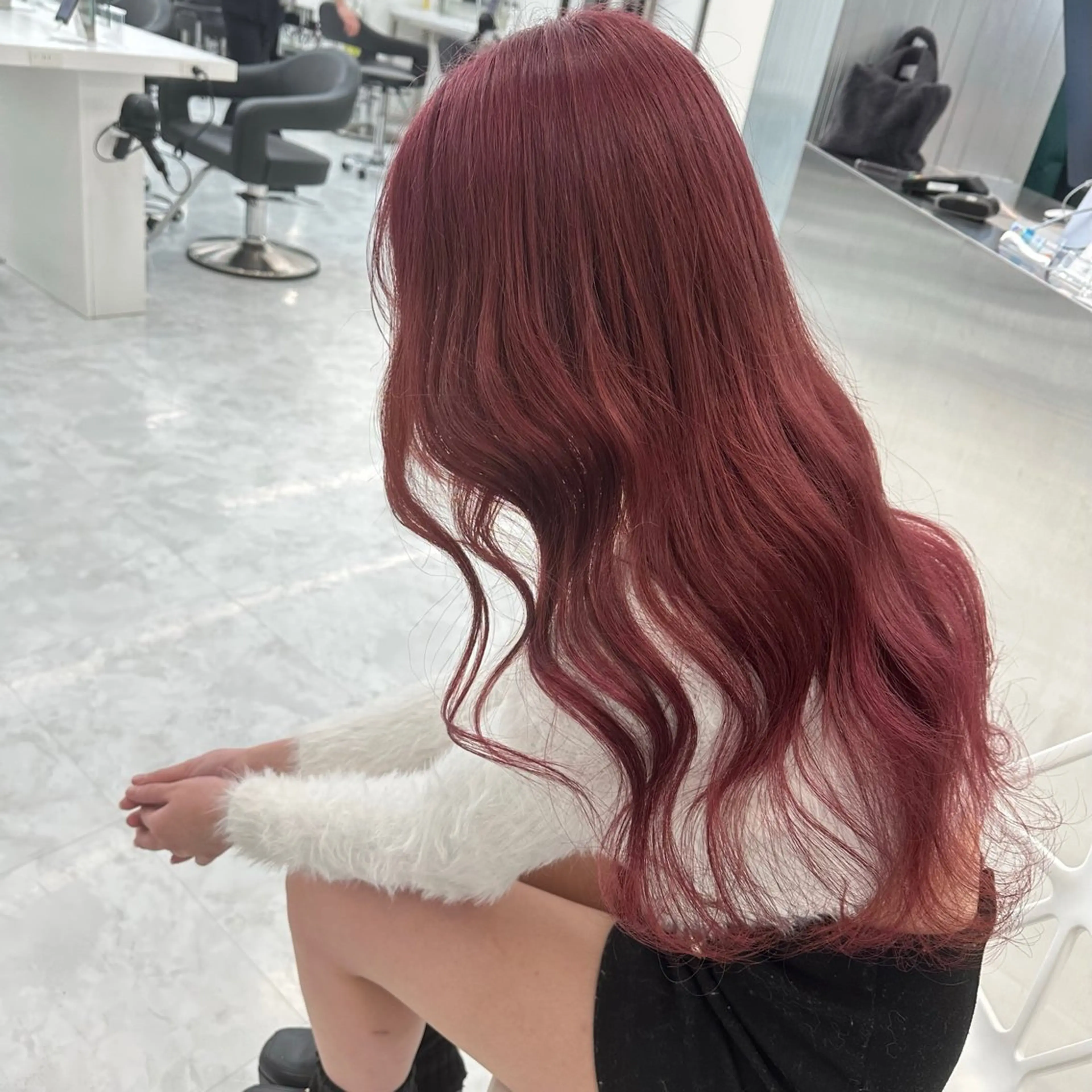 ロング カラー ヘアカラー トリートメント ダブルカラー 韓国ヘアKYONのヘアスタイル