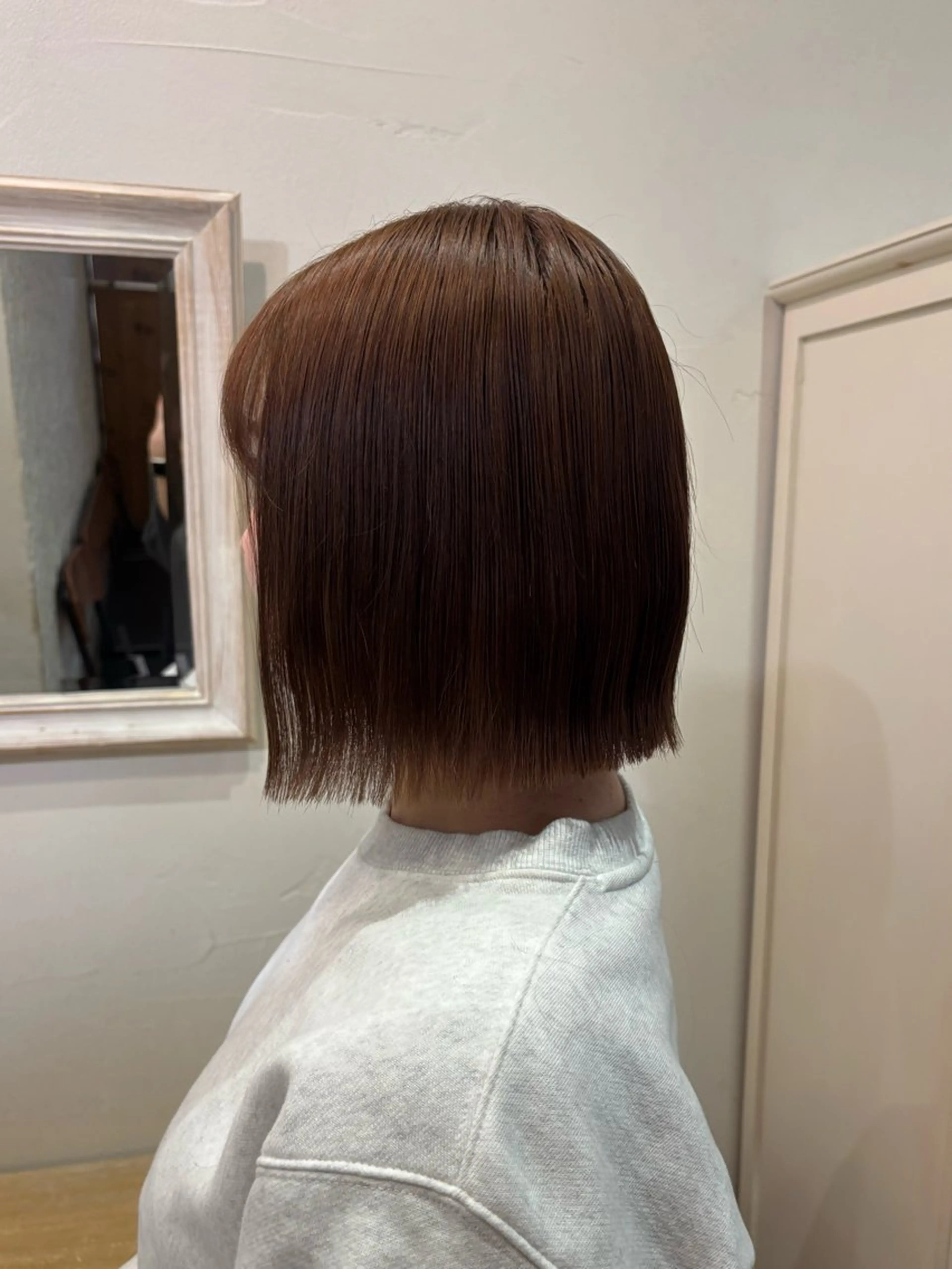 ミディアム 切りっぱなしボブ ボブ 角田 いちるのヘアスタイル