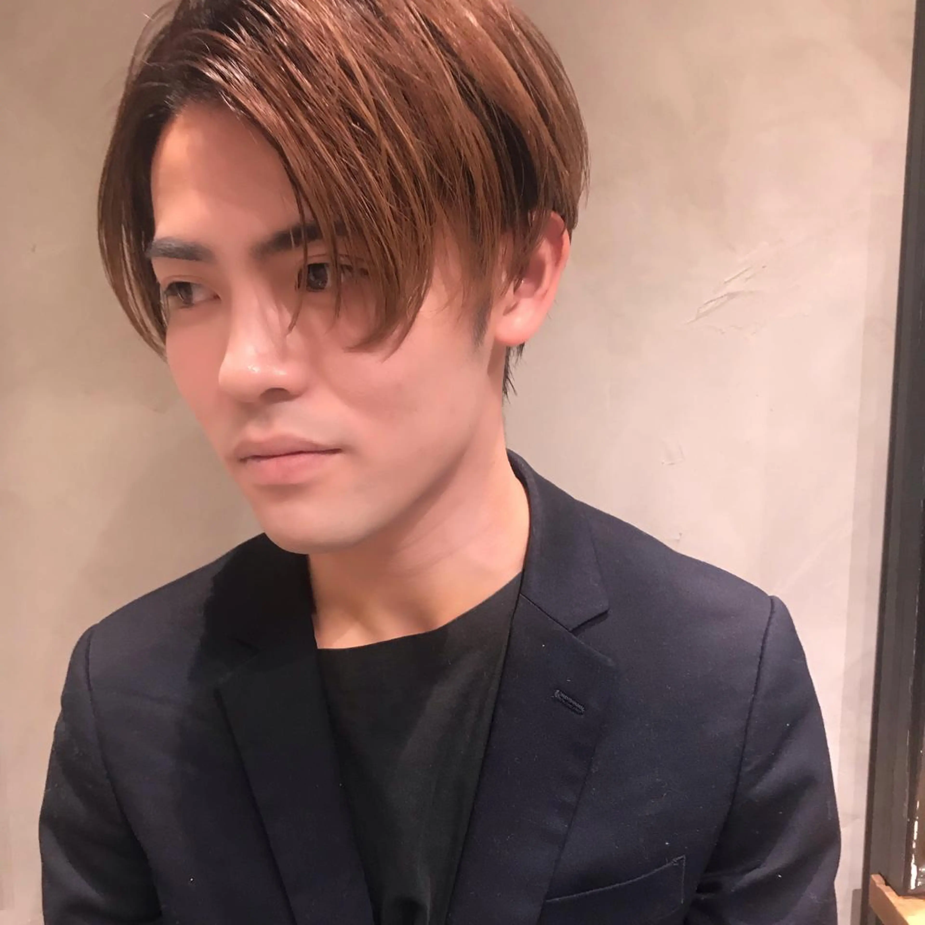 メンズ カット トリートメント 柔らかブラウン/顔周 りレイヤー♡ユウシのヘアスタイル