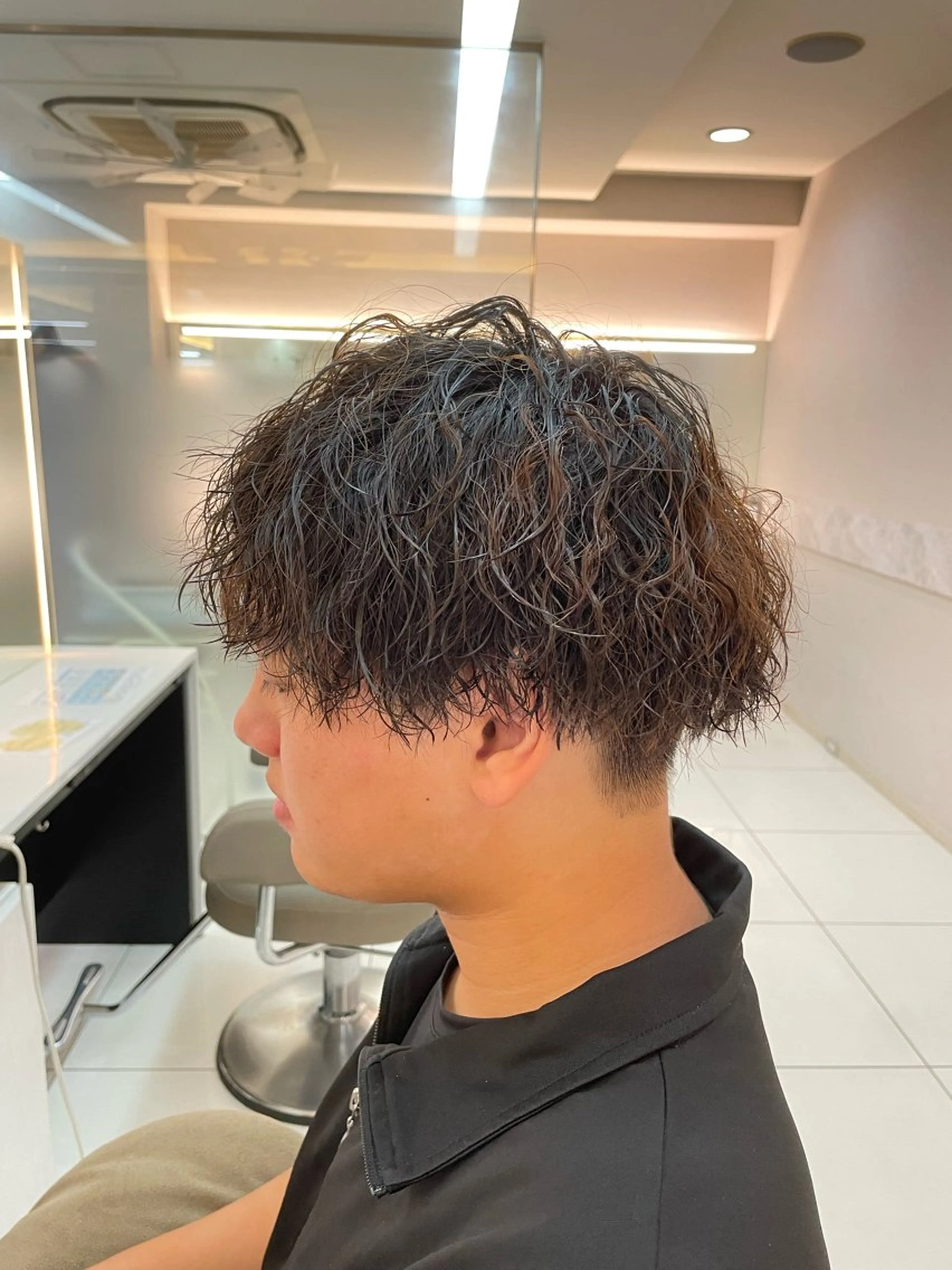 ショート パーマ メンズ 髪質改善/縮毛/トリ ートメント/平野広大のヘアスタイル