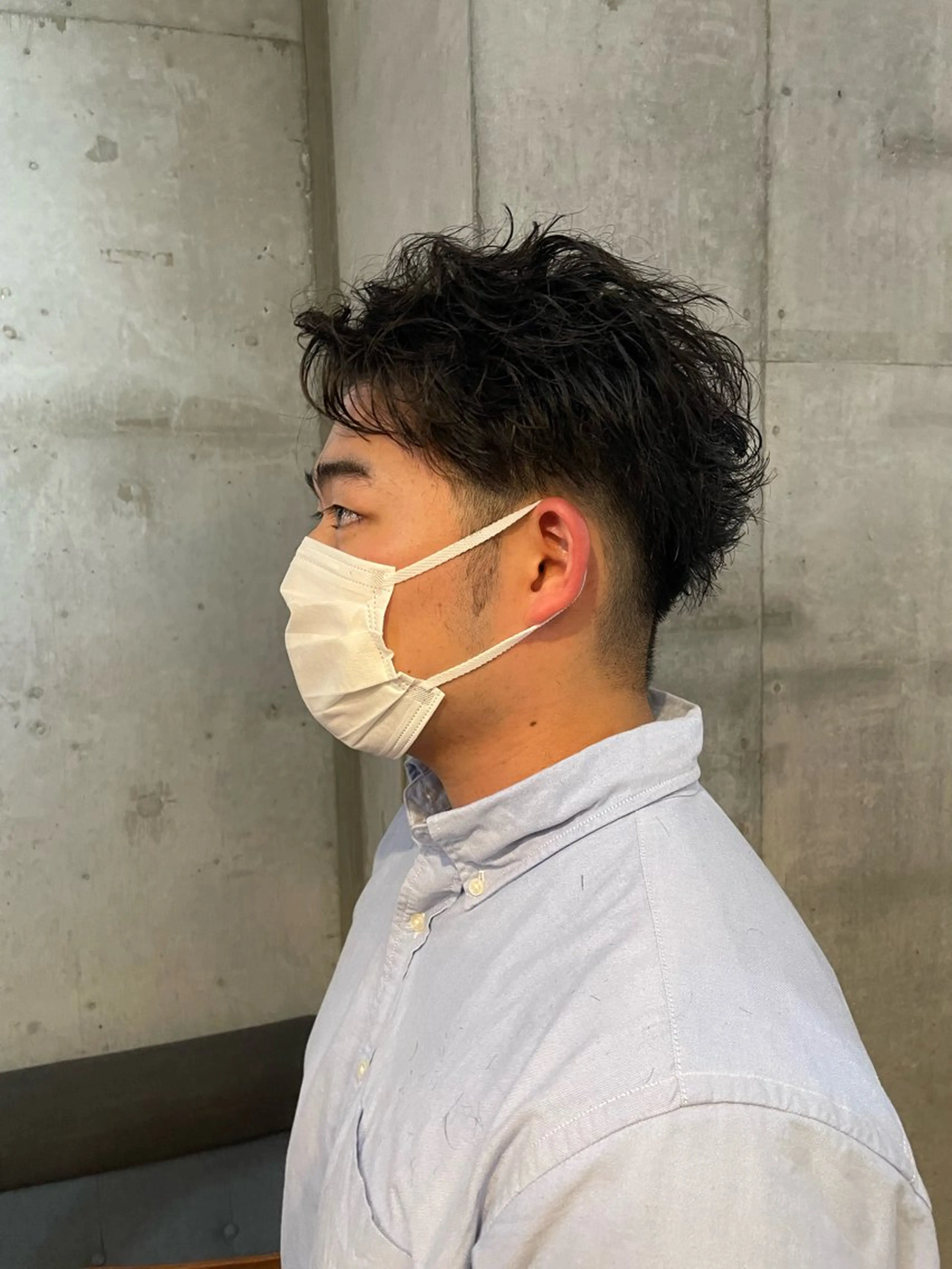 パーマ メンズ メンズパーマ ツーブロック 刈り上げ カット パーマ ヘアセット フリーランスシェアサロンルレイル所属・心斎橋/メンズ /ルレイル/地形真希のヘアスタイル