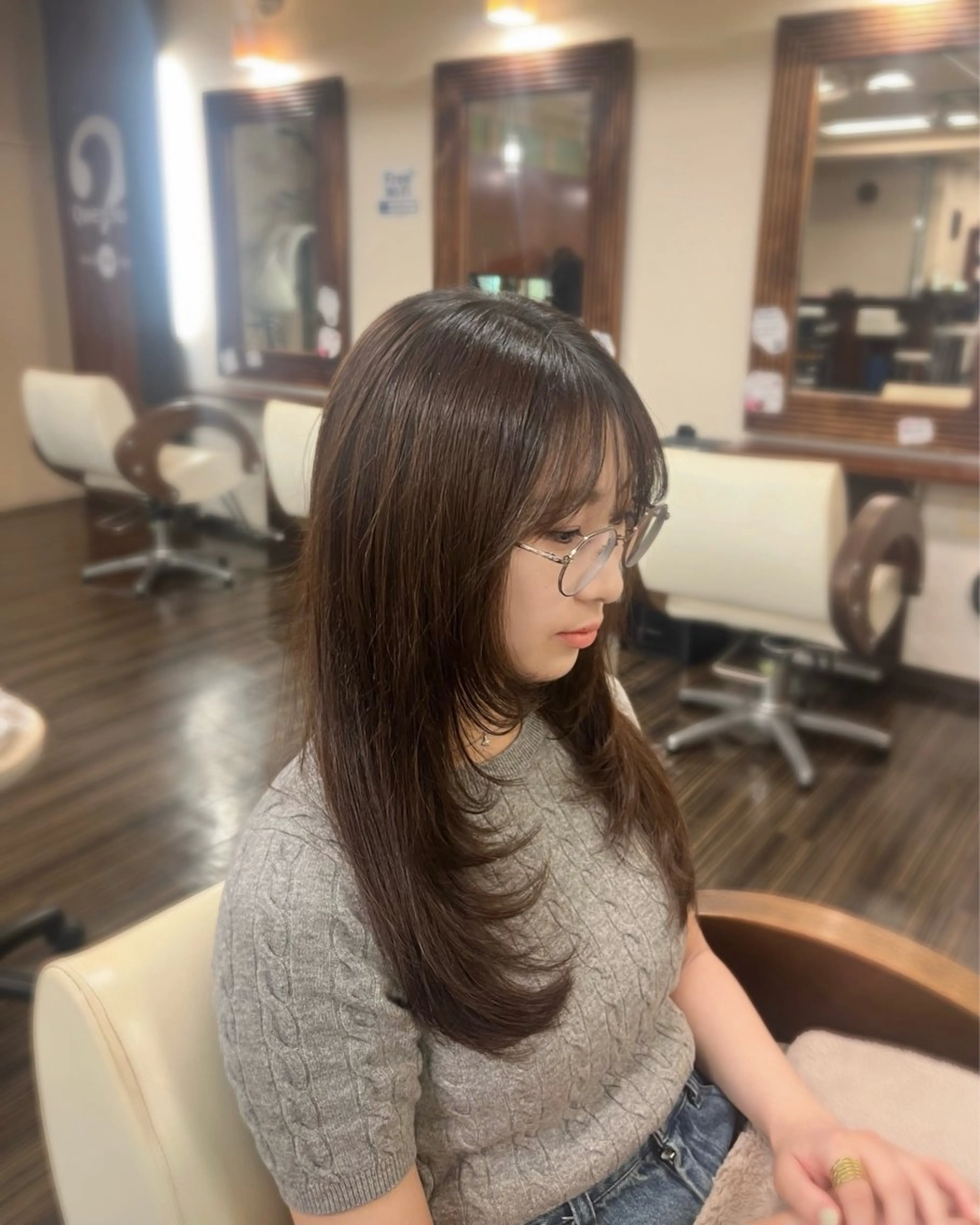 ロング カット トリートメント 森 ハリス誠一のヘアスタイル