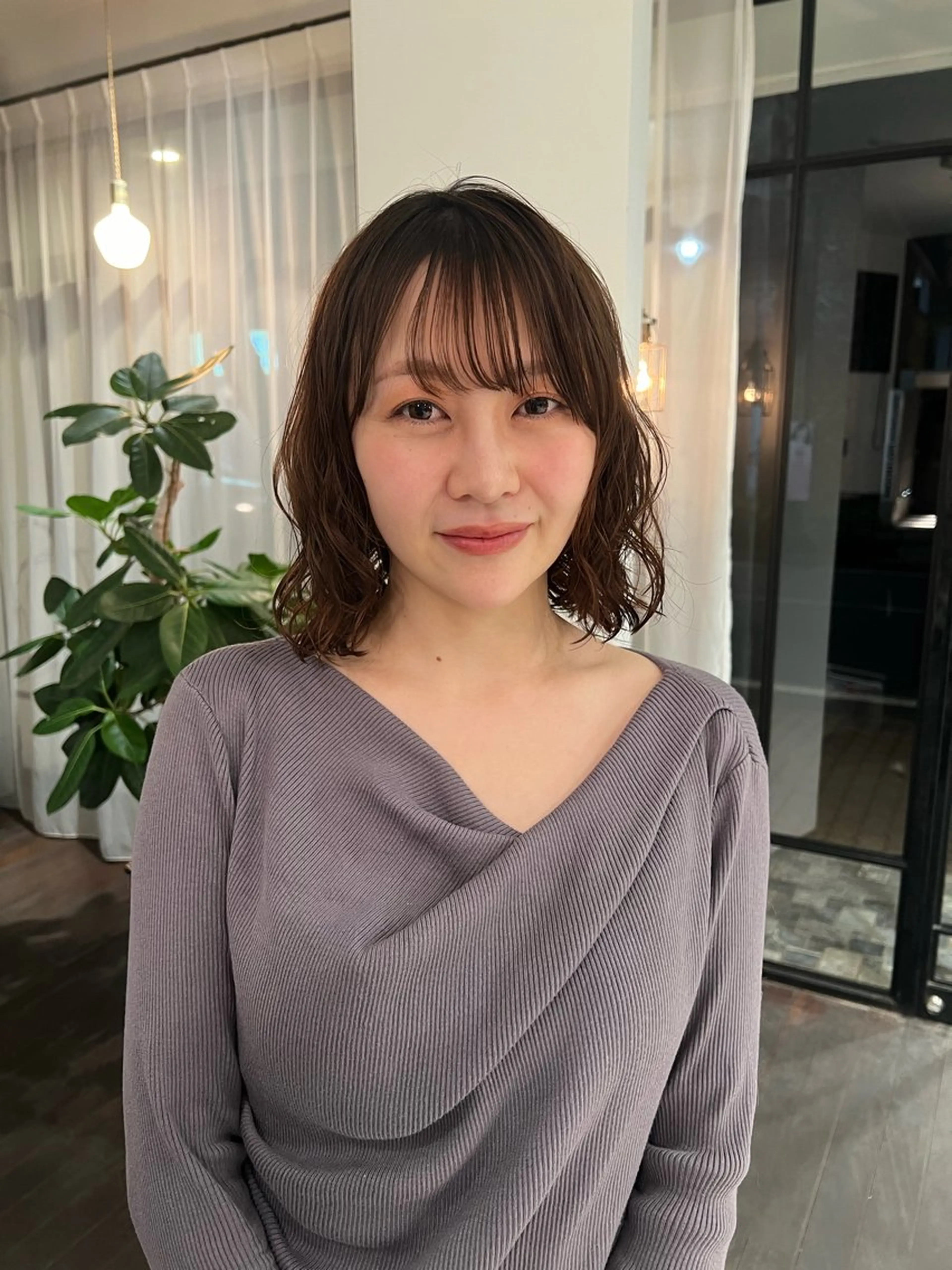 ミディアム デザインカット 加藤園のヘアスタイル