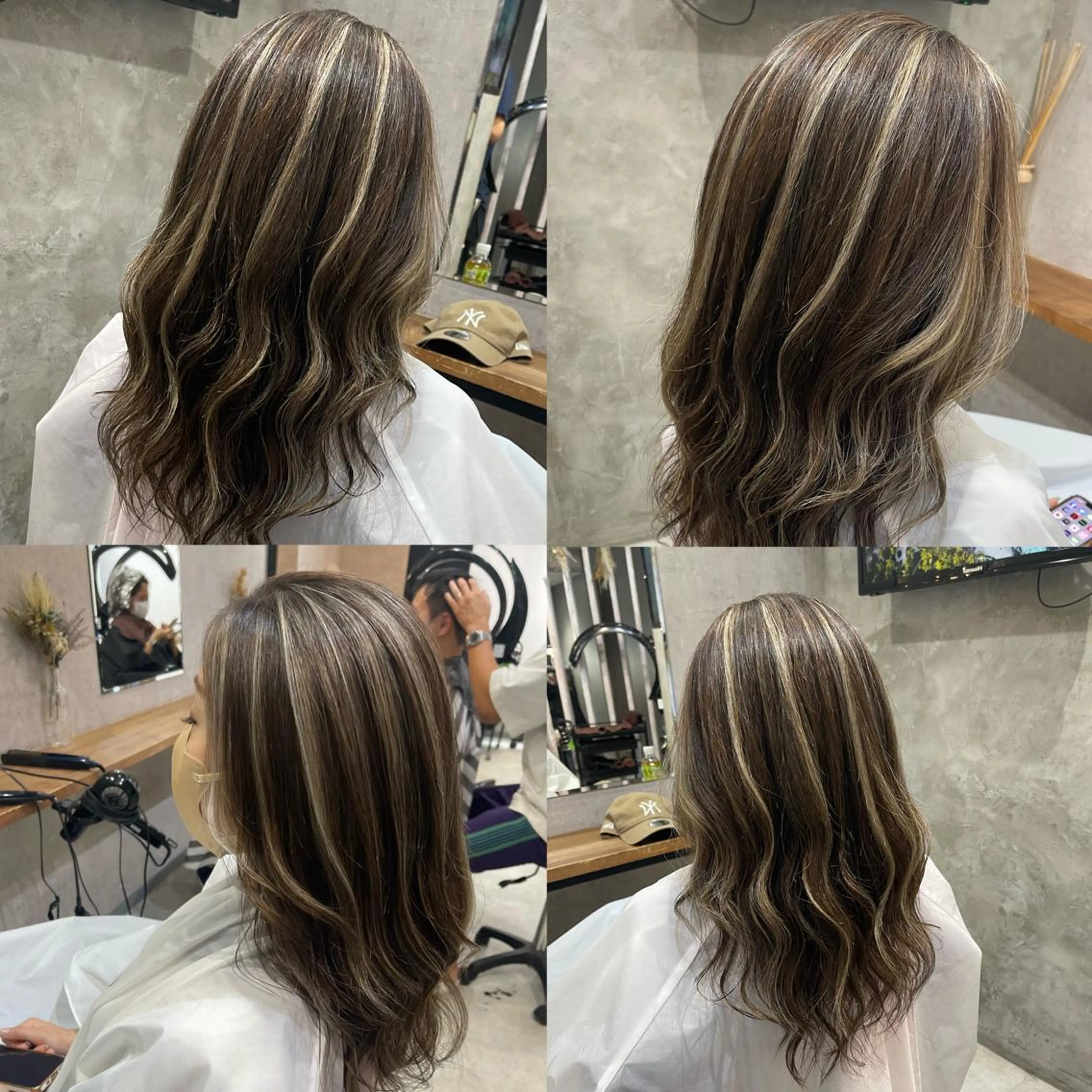ロング カラー ヘアアレンジ ハイライトカラー ハイライト ヘアカラー 松井那津子 /ハイライトブリーチのヘアスタイル