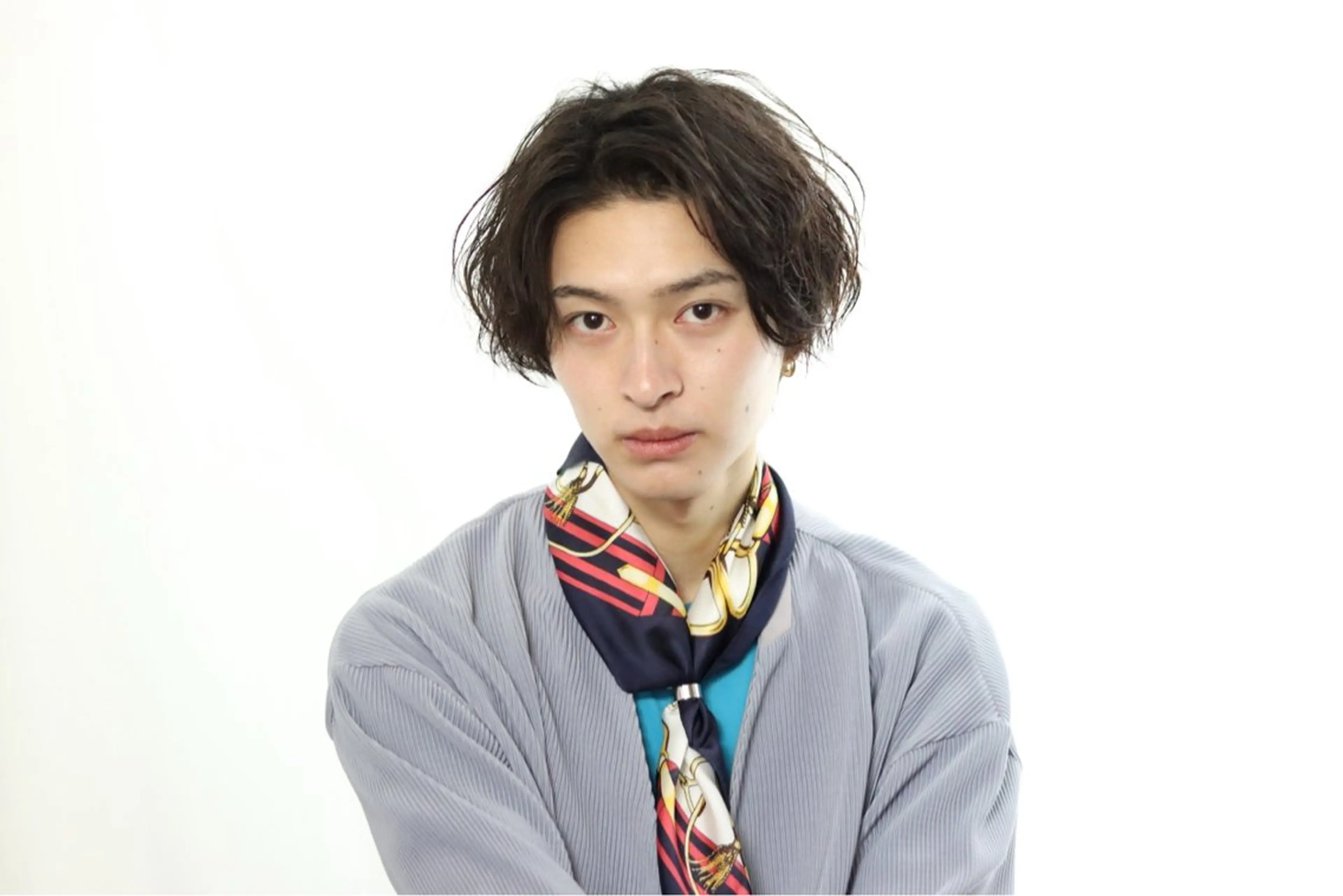 ショート パーマ メンズ カット ヘアセット [渋谷ブリーチ] 玲弥のヘアスタイル