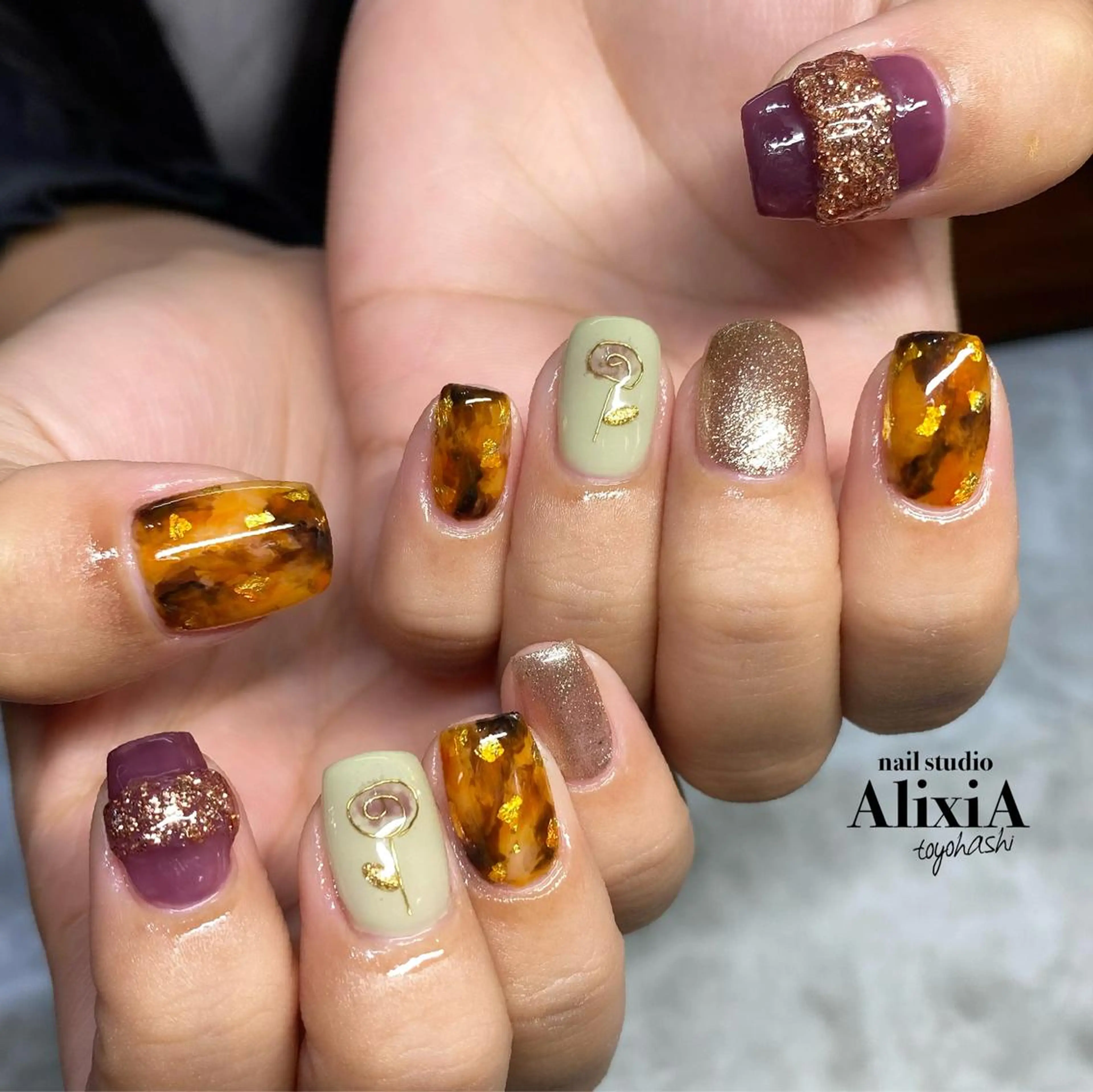 ネイル ハンドネイル AlixiA   nail studio所属・AlixiA ゆみのネイルデザイン