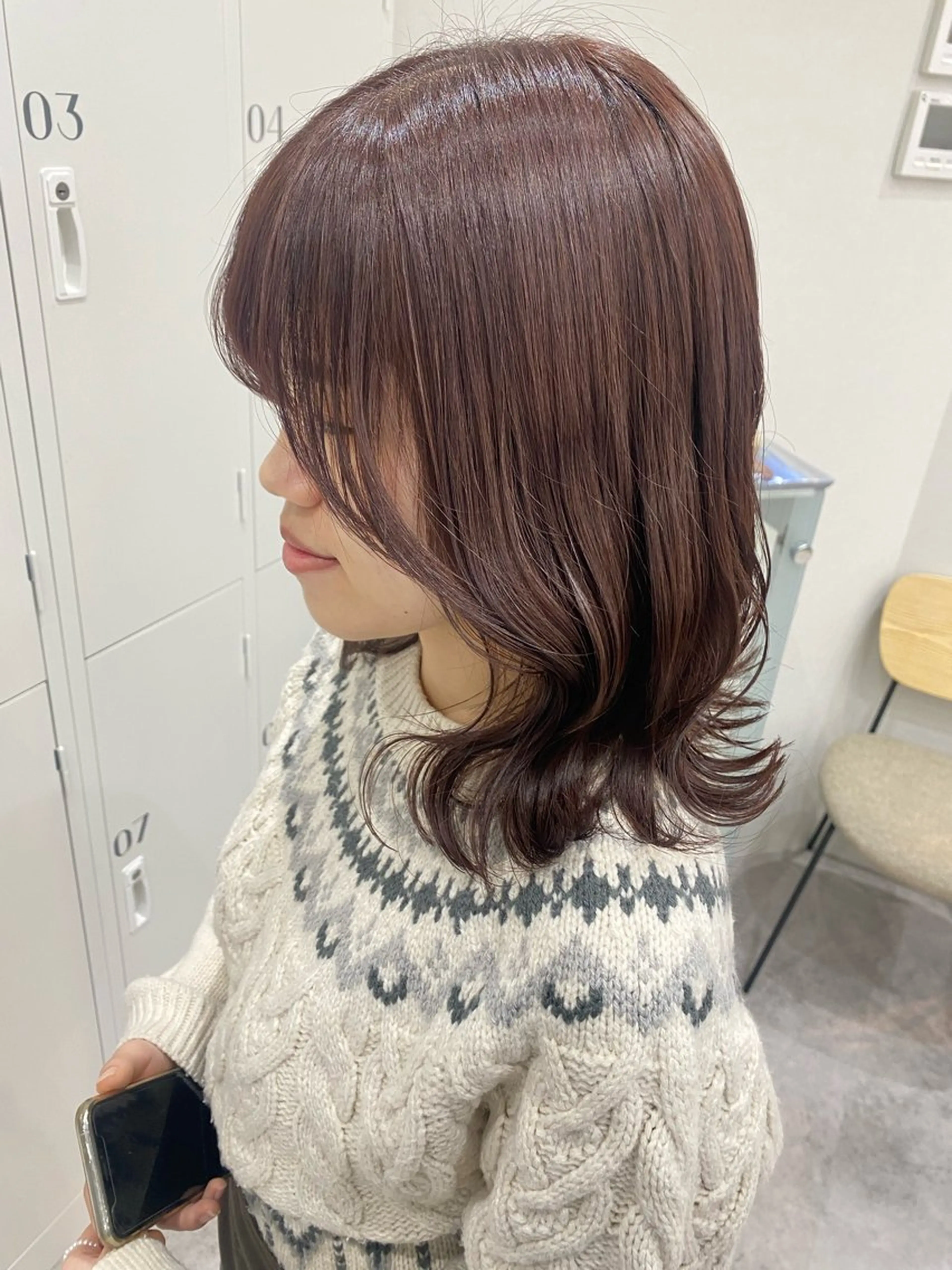 ミディアム カラー ヘアアレンジ ヘアカラー ボブ /ニュアンス/ satomi🧸💖のヘアスタイル