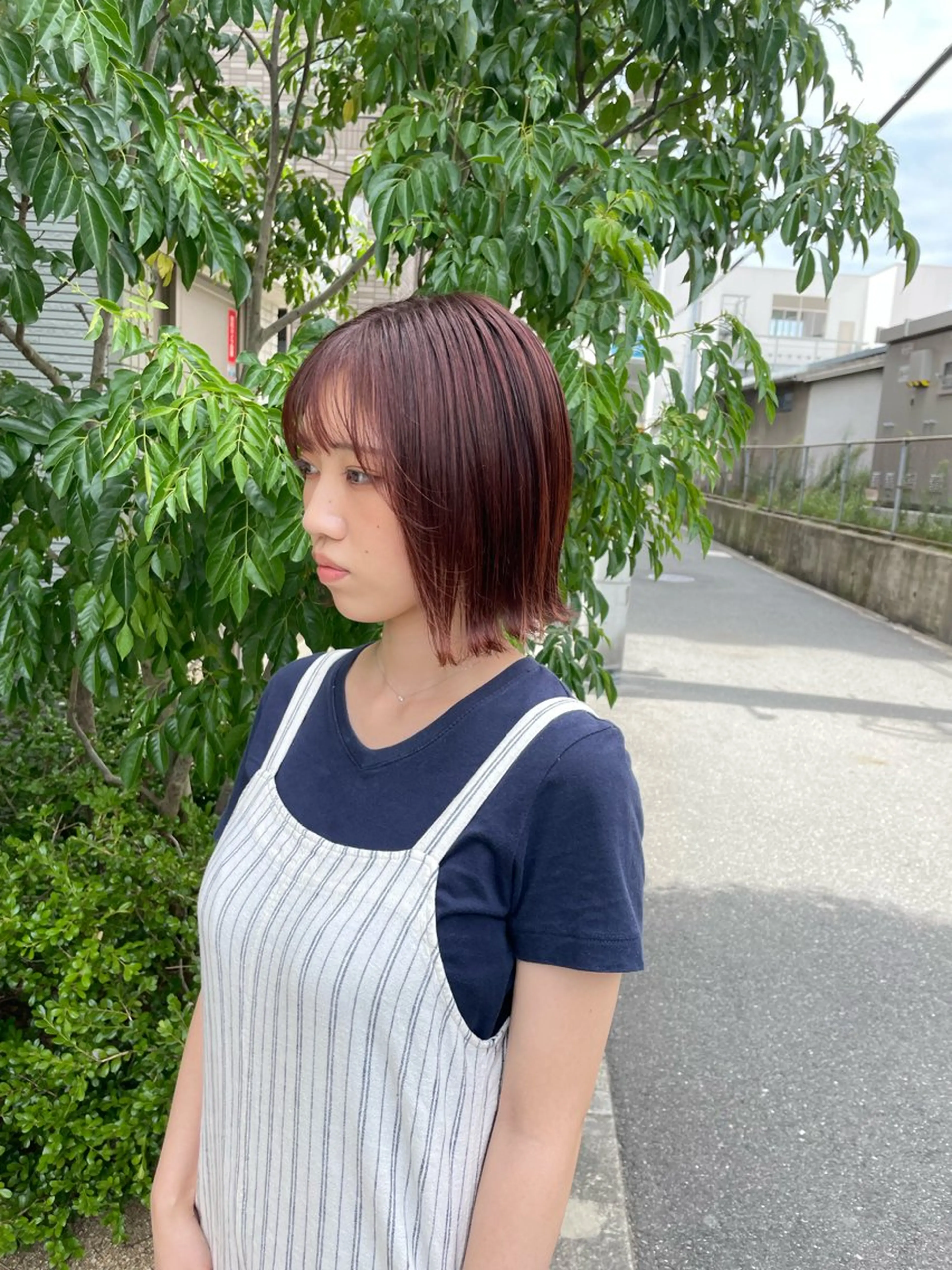 ミディアム ピンクブラウン 亀川蓮 Agu hairのヘアスタイル