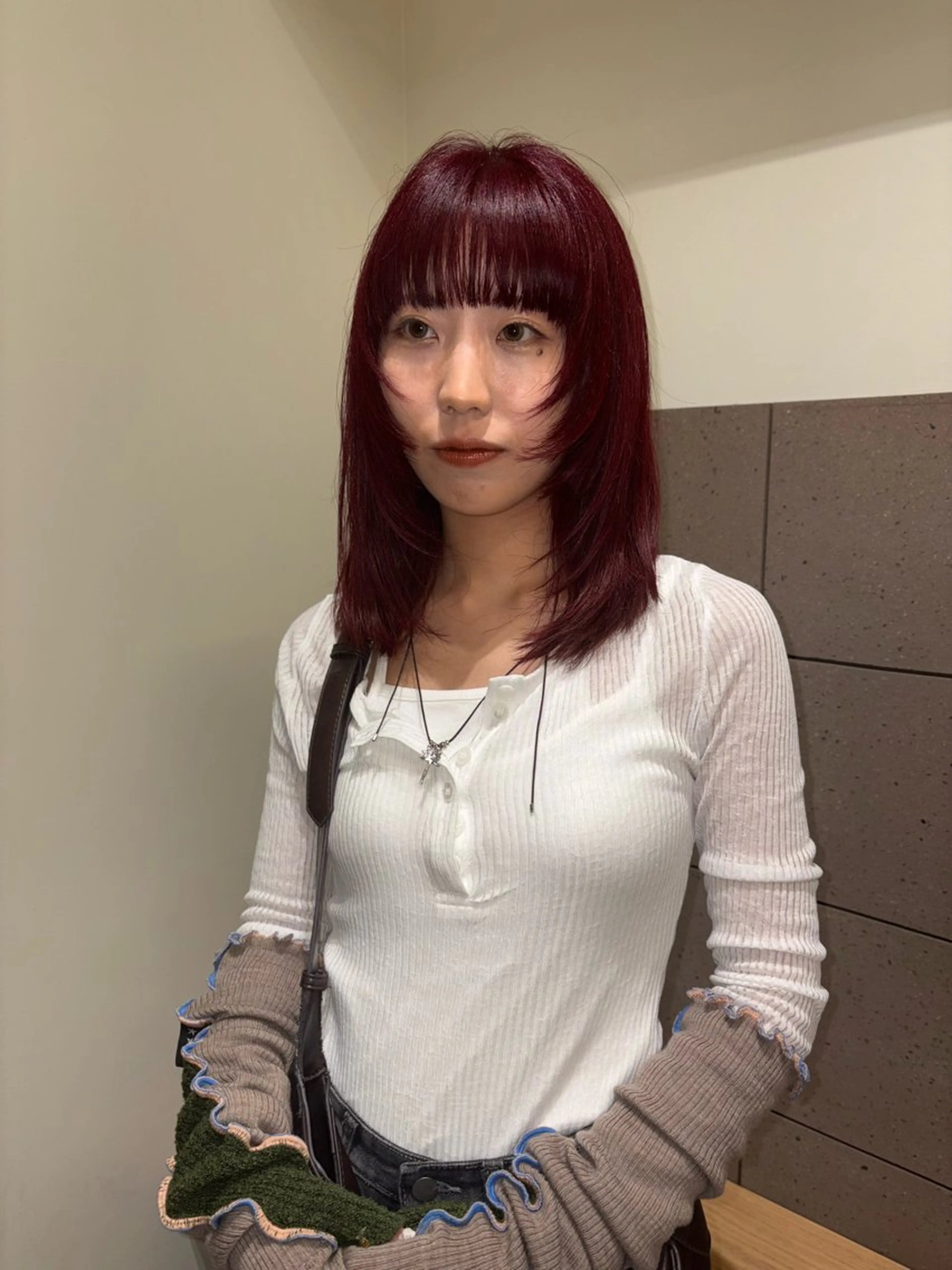セミロング カラー カット natsuki /HUI 金山のヘアスタイル