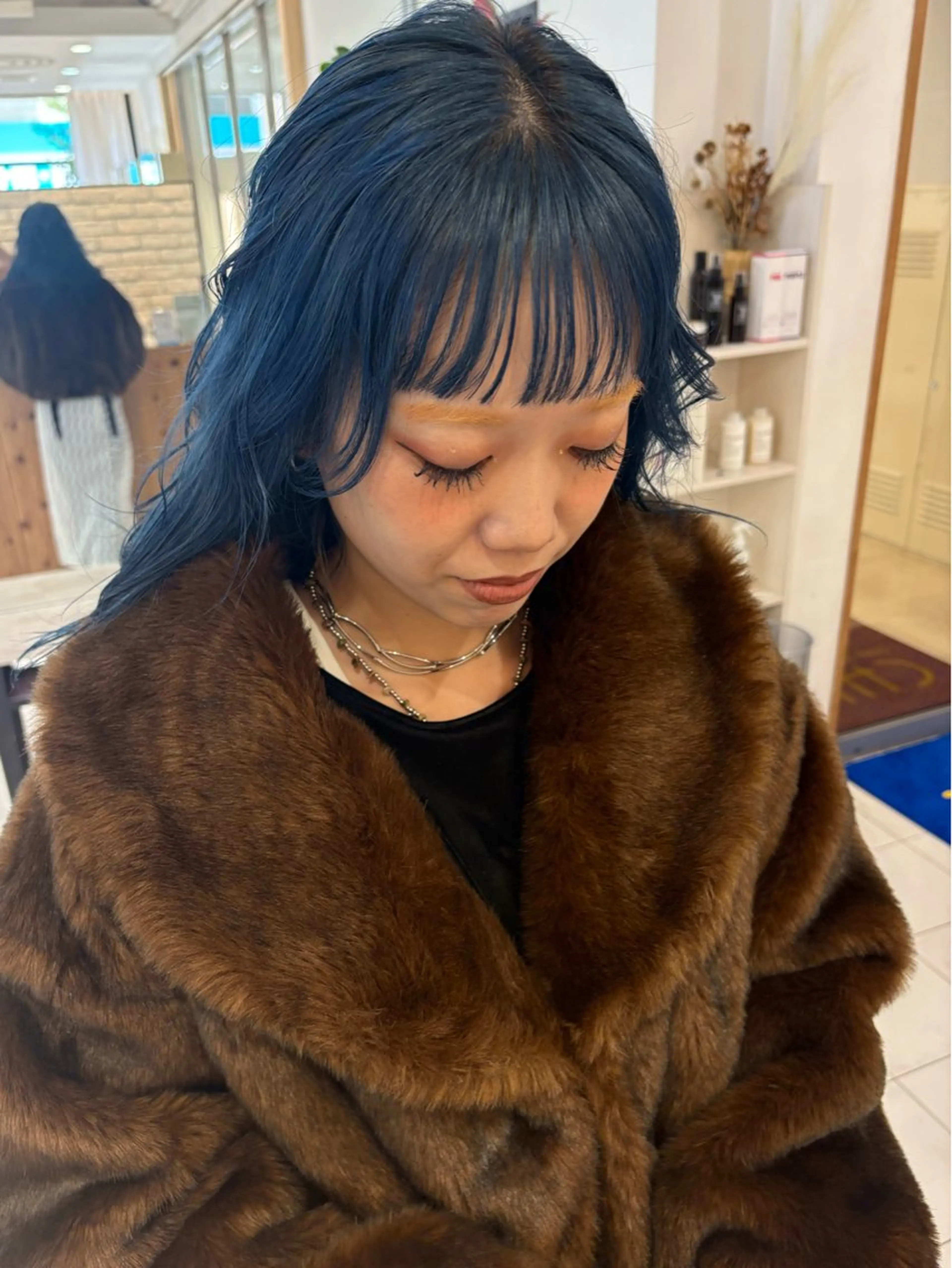 ロング カット ヘアカラー くびれヘア/レイヤー カット/ユウカのヘアスタイル