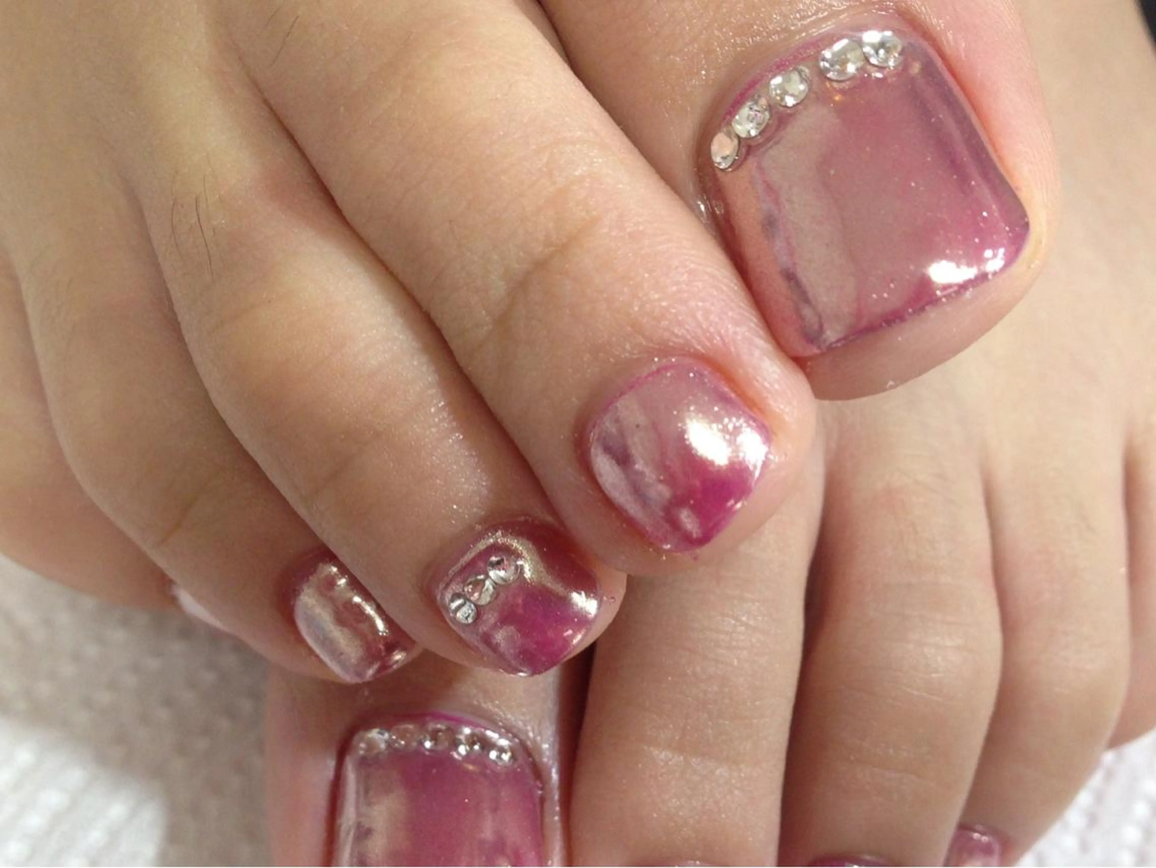 ネイル フットネイル ミラーネイル リラネイル所属・福田 美代子のネイルデザイン