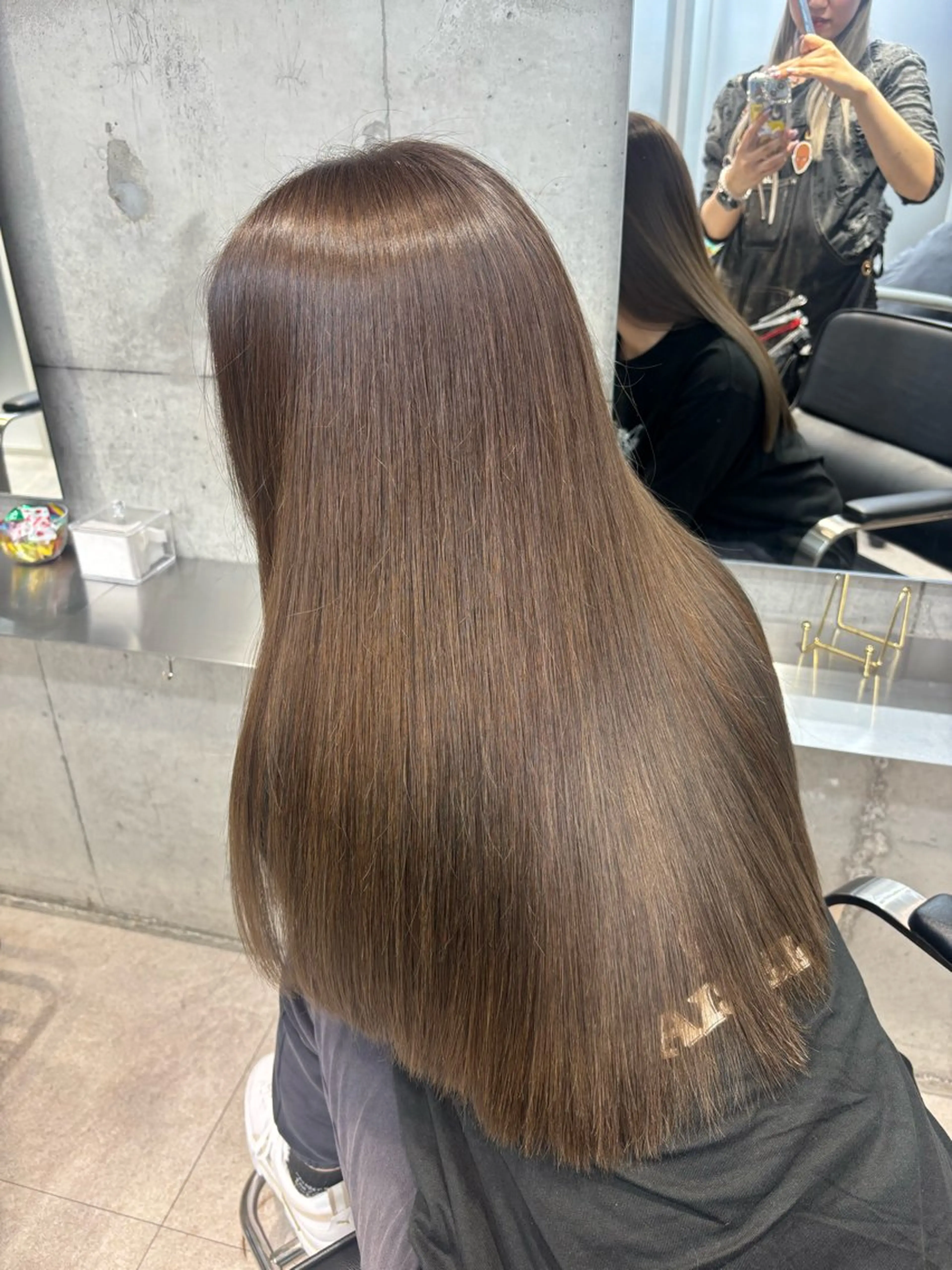 ロング カラー トリートメント カット ヘアカラー トリートメント ヒマワリ/ 艶カラー/髪質改善のヘアスタイル