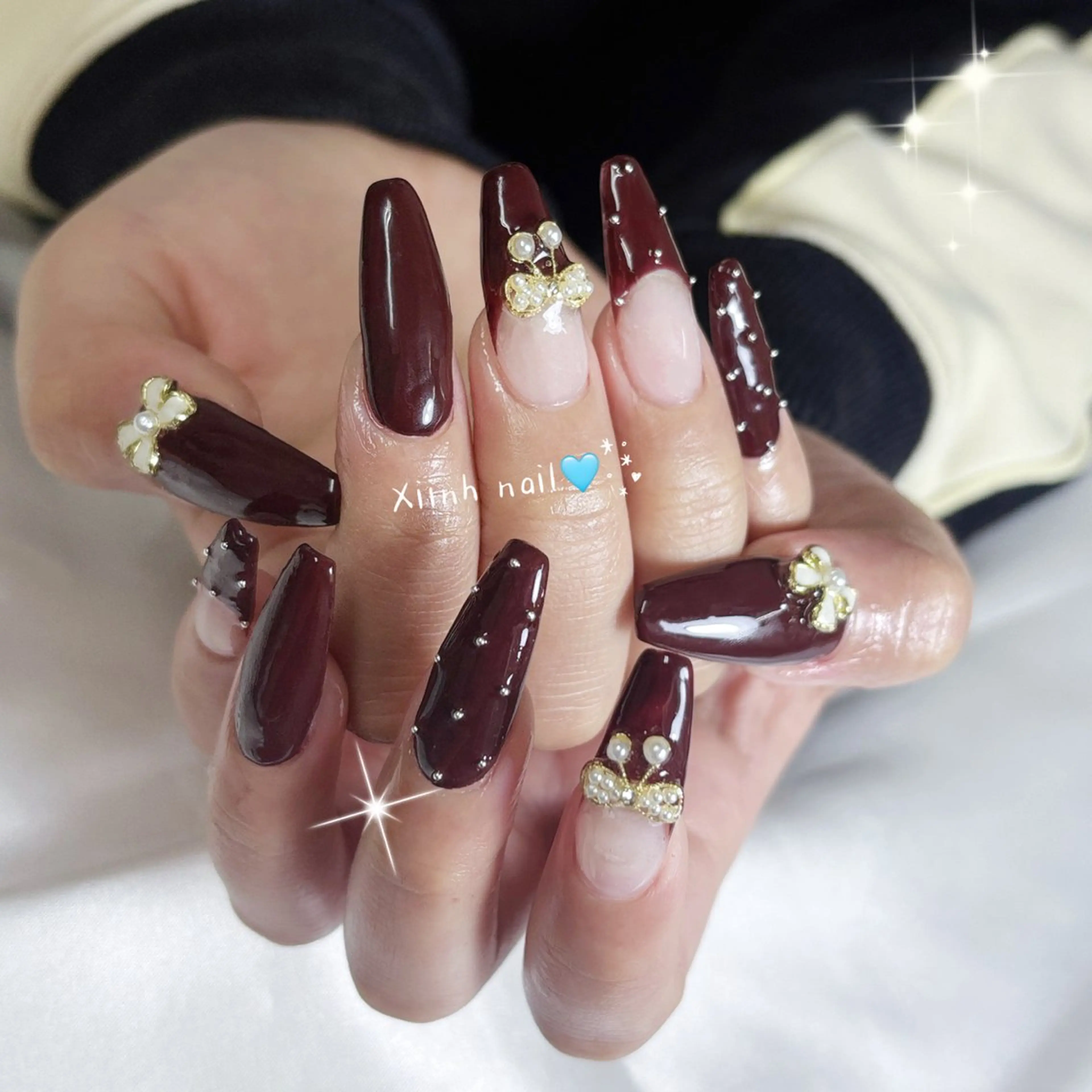 ネイル チークネイル 桜ネイル 長さ出し フットネイル ジェルネイル ハンドネイル 馬詰 にゅんのネイルデザイン