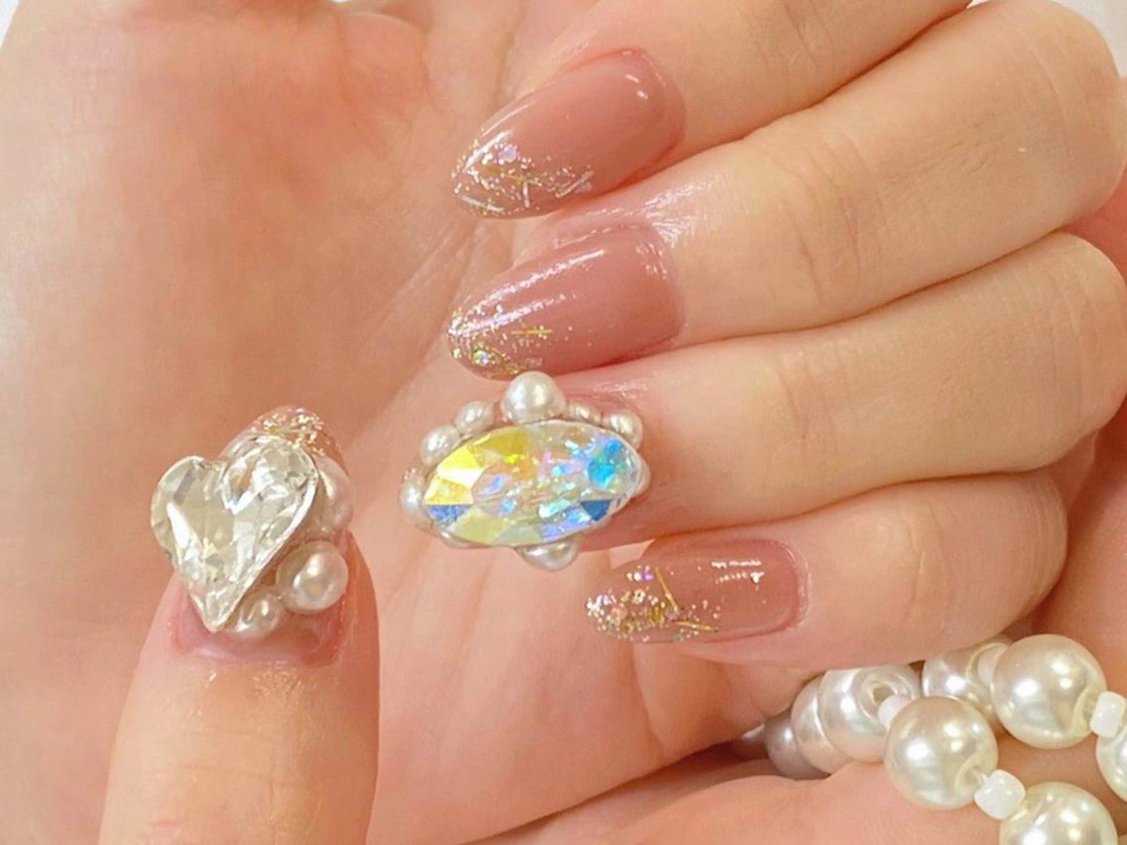 ネイル ピンク ピンクベージュ Nail lieNのネイルデザイン