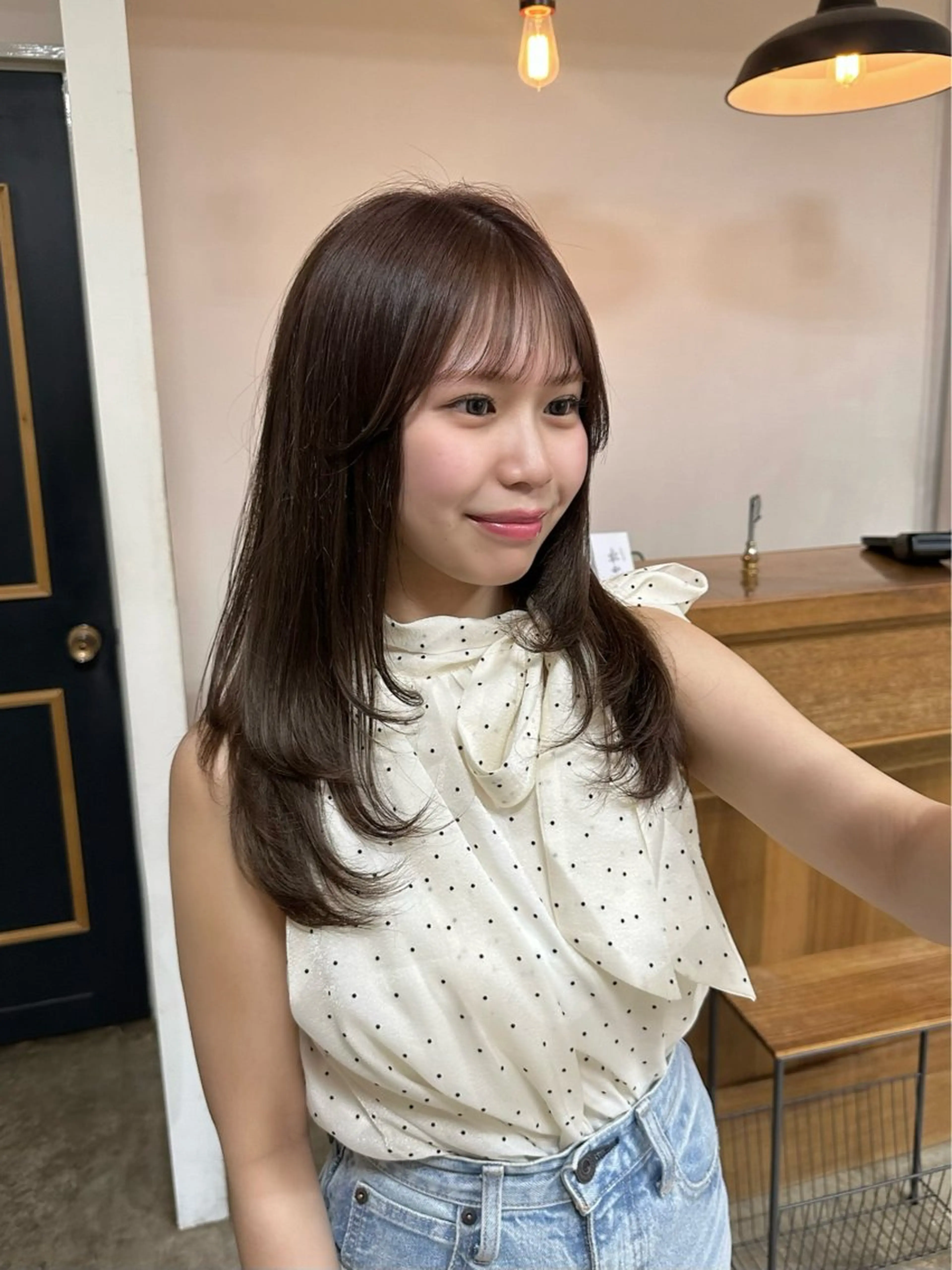 セミロング ヘアカラー NAGISA 🎀カットモデル🎀のヘアスタイル