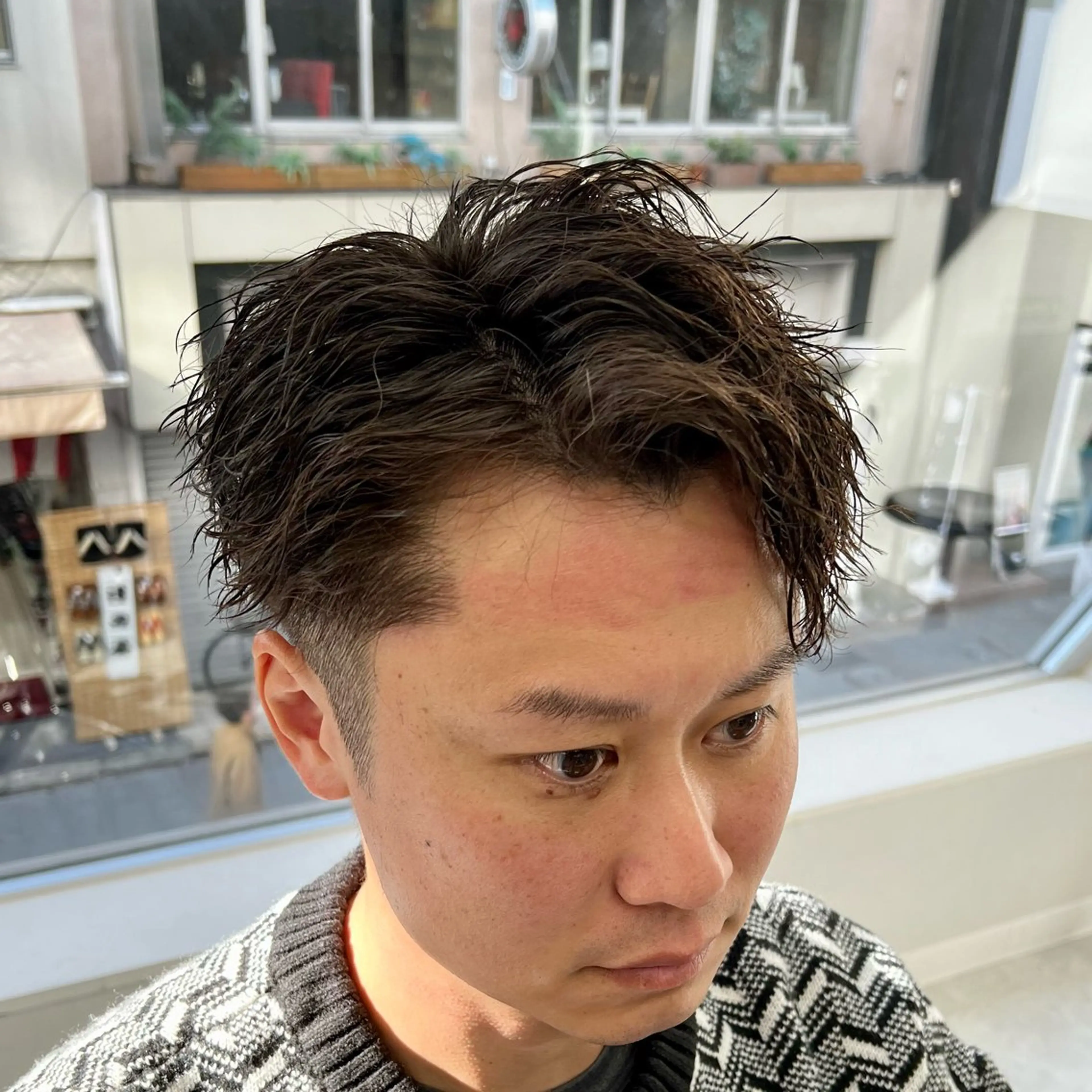 ショート パーマ メンズ カット パーマ メンズカット/波巻き TAKUMAのヘアスタイル
