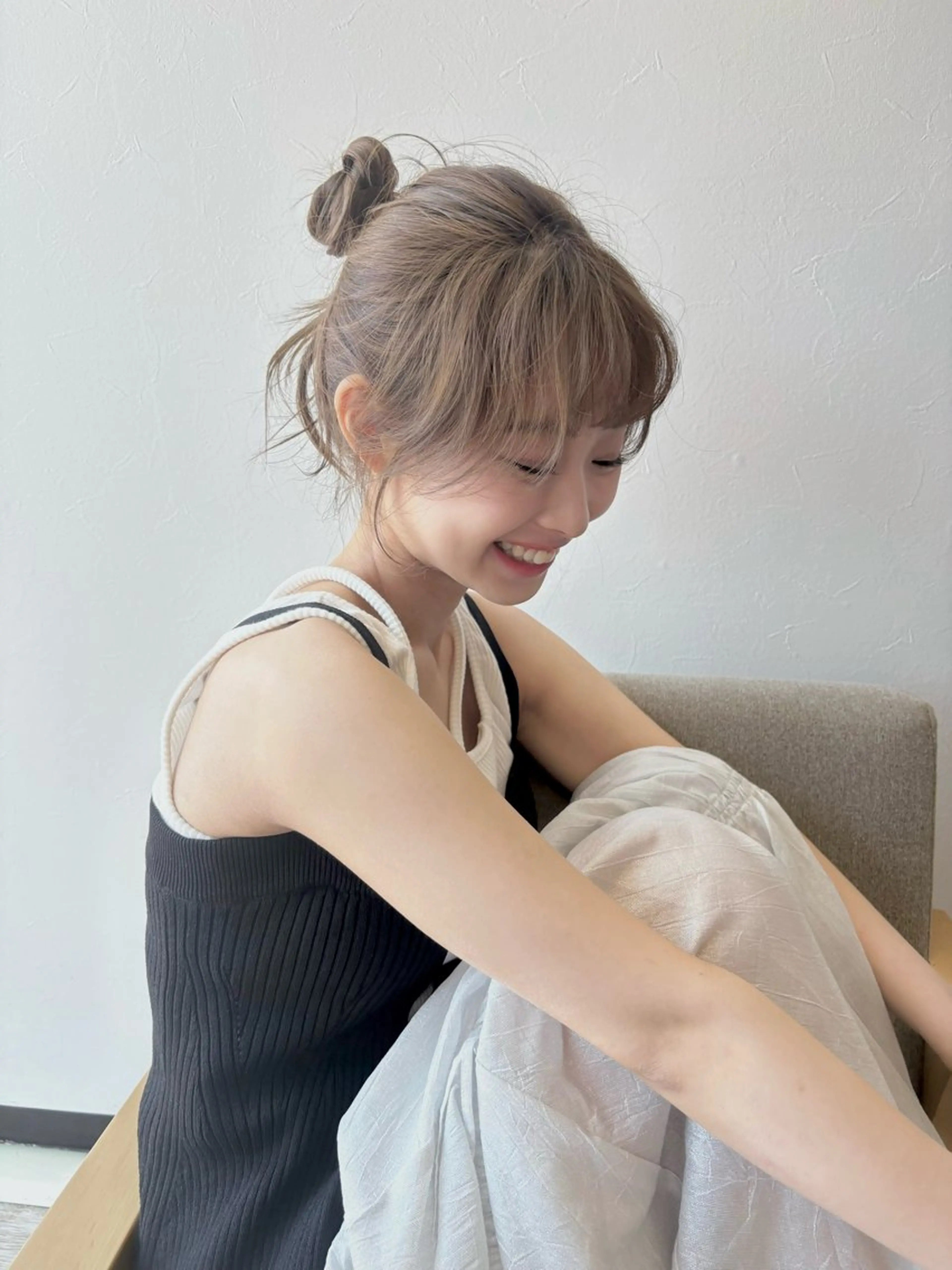 ロング ヘアカラー 勝田 沙耶のヘアスタイル