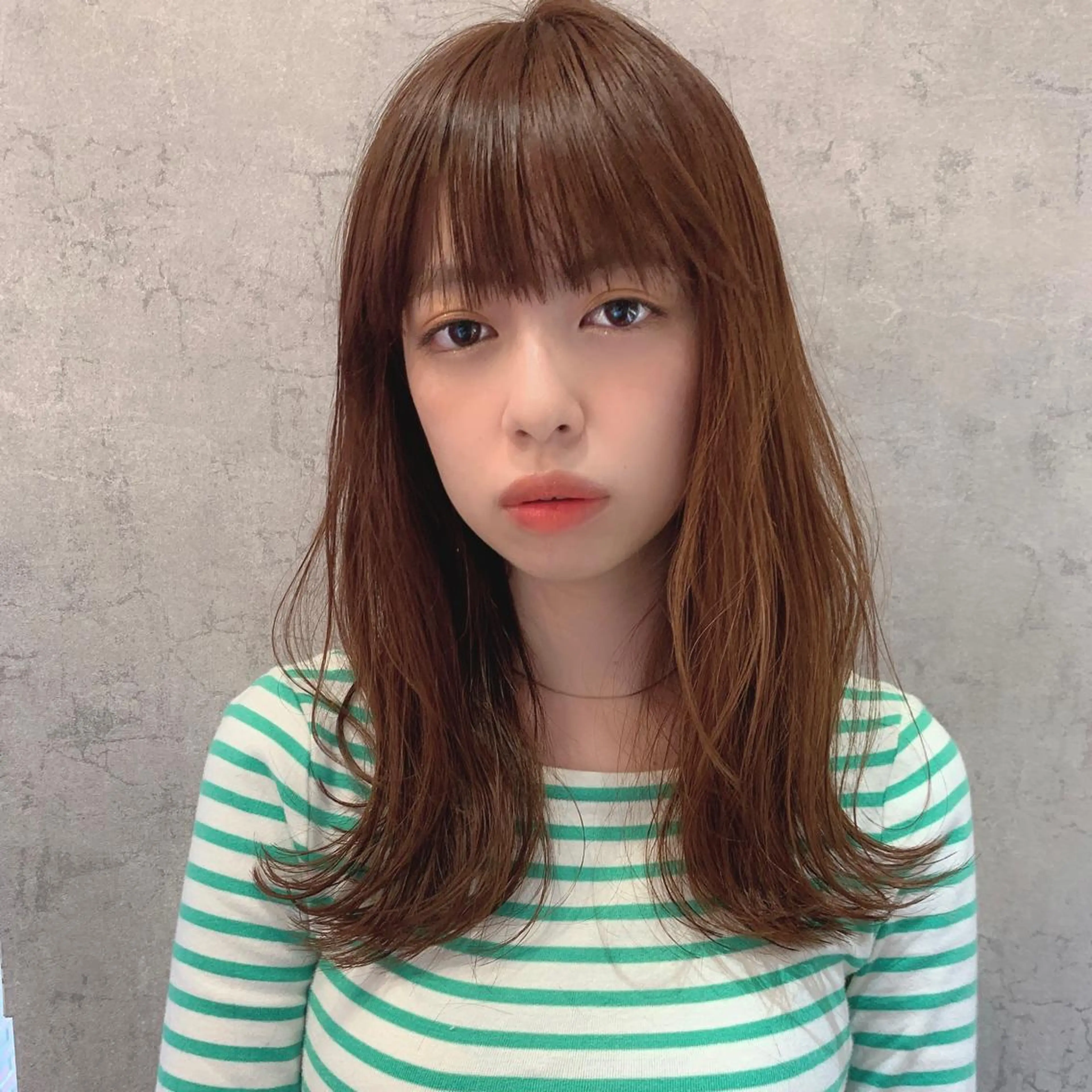 セミロング カラー パーマ セミロングパーマ ベージュカラー オレンジ オレンジベージュ 💁‍♂️メンズカッ トパーマ💈大田涼華のヘアスタイル