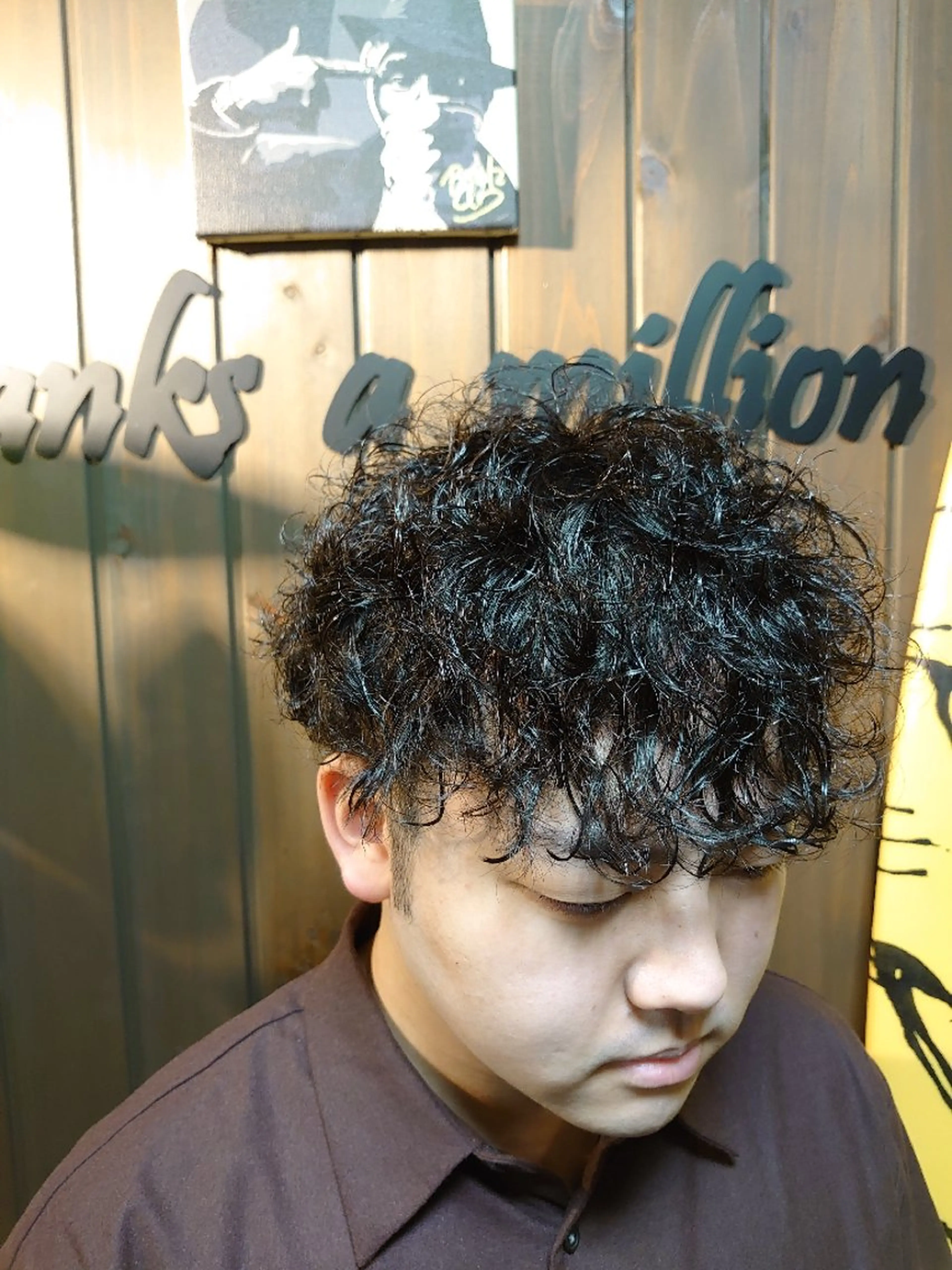メンズ メンズパーマ サンフラット所属・岡林 選のヘアスタイル