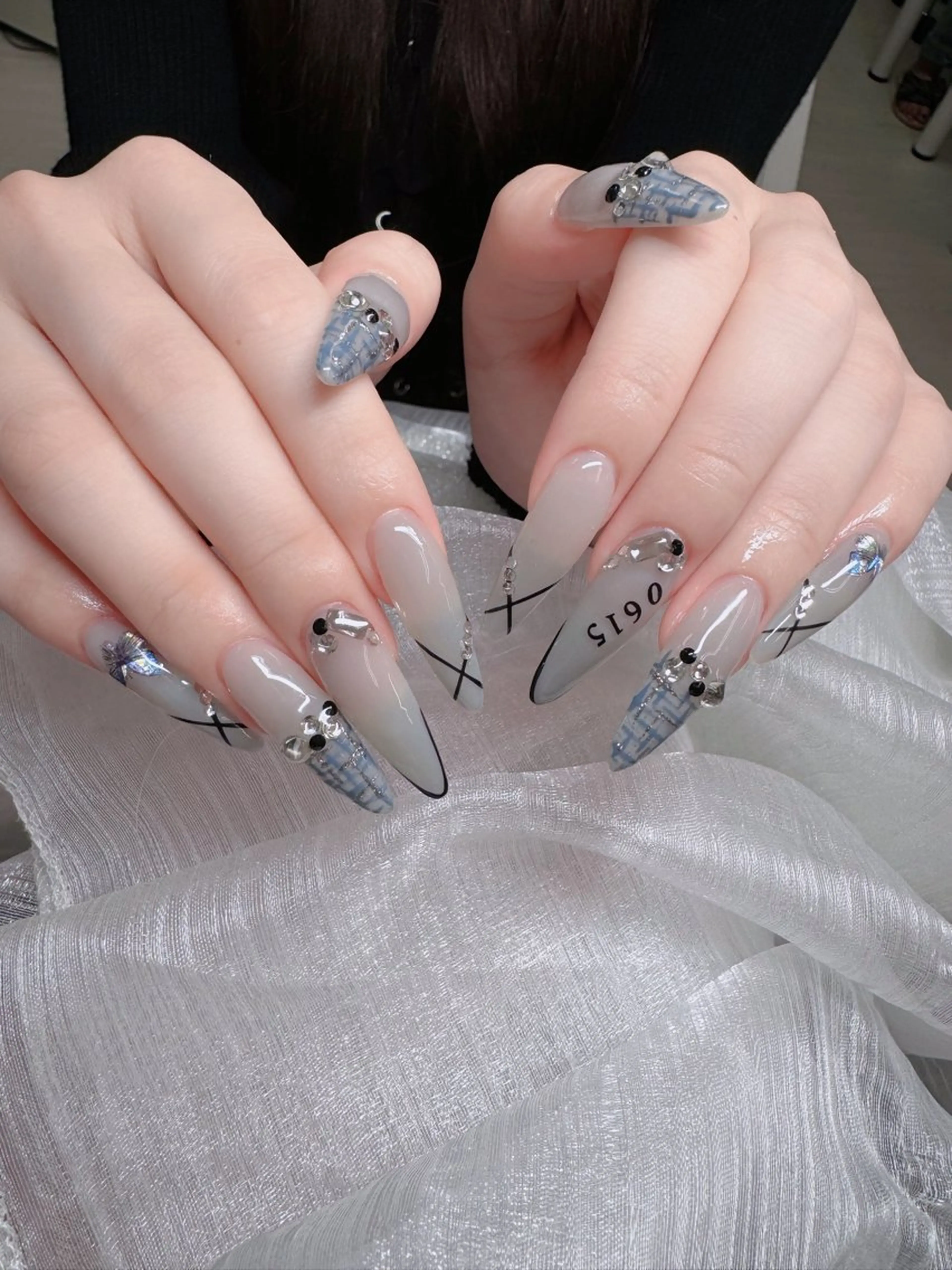 ネイル アートネイル 成人式 ジェルネイル ニュアンスネイル 夏ネイル ハンドネイル H.baby Nai Salon所属・neco H.babynailのネイルデザイン