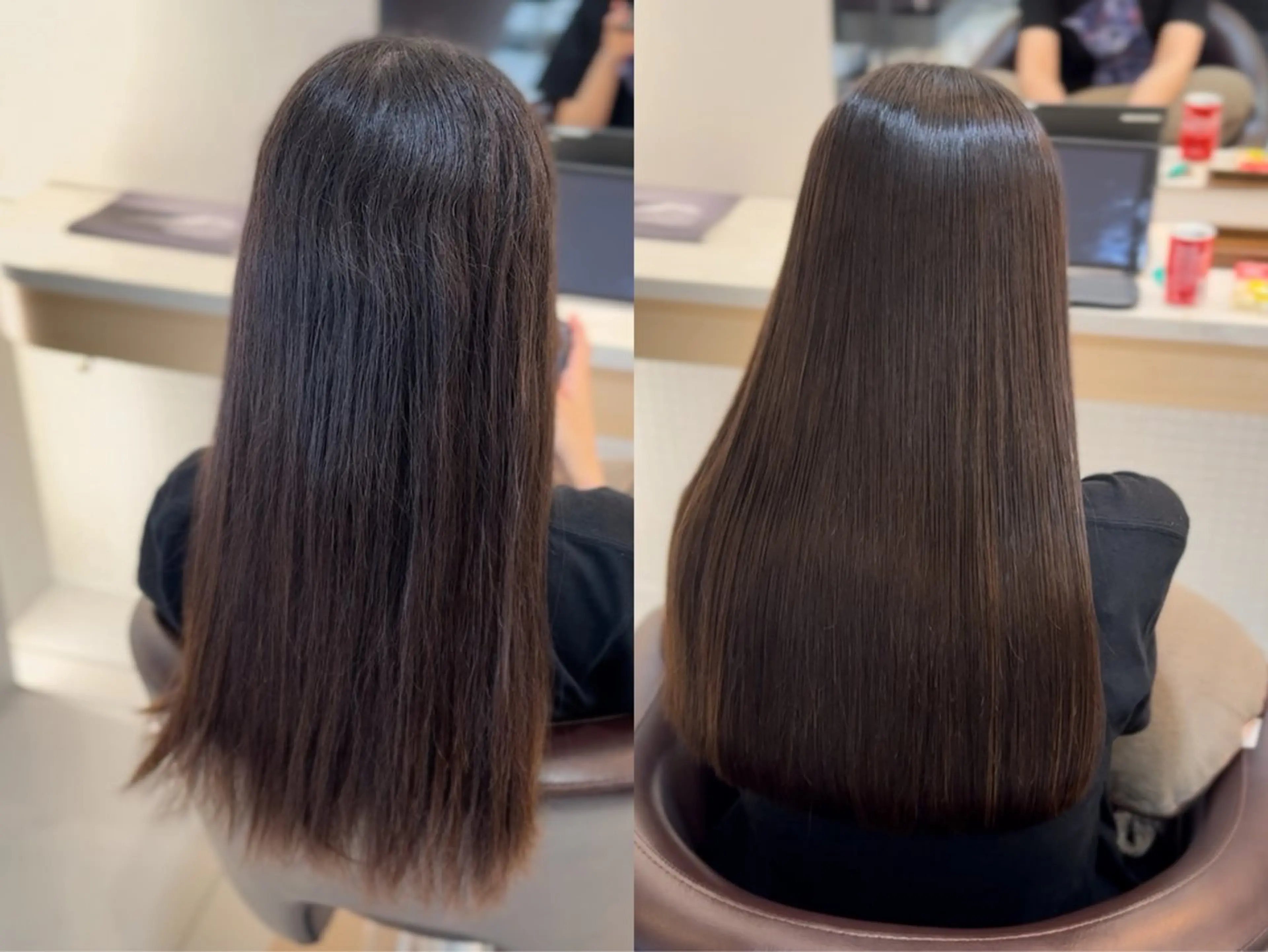 ロング 縮毛矯正 カット 縮毛矯正 トリートメント カラー&縮毛矯正 ワタナベ テルキのヘアスタイル