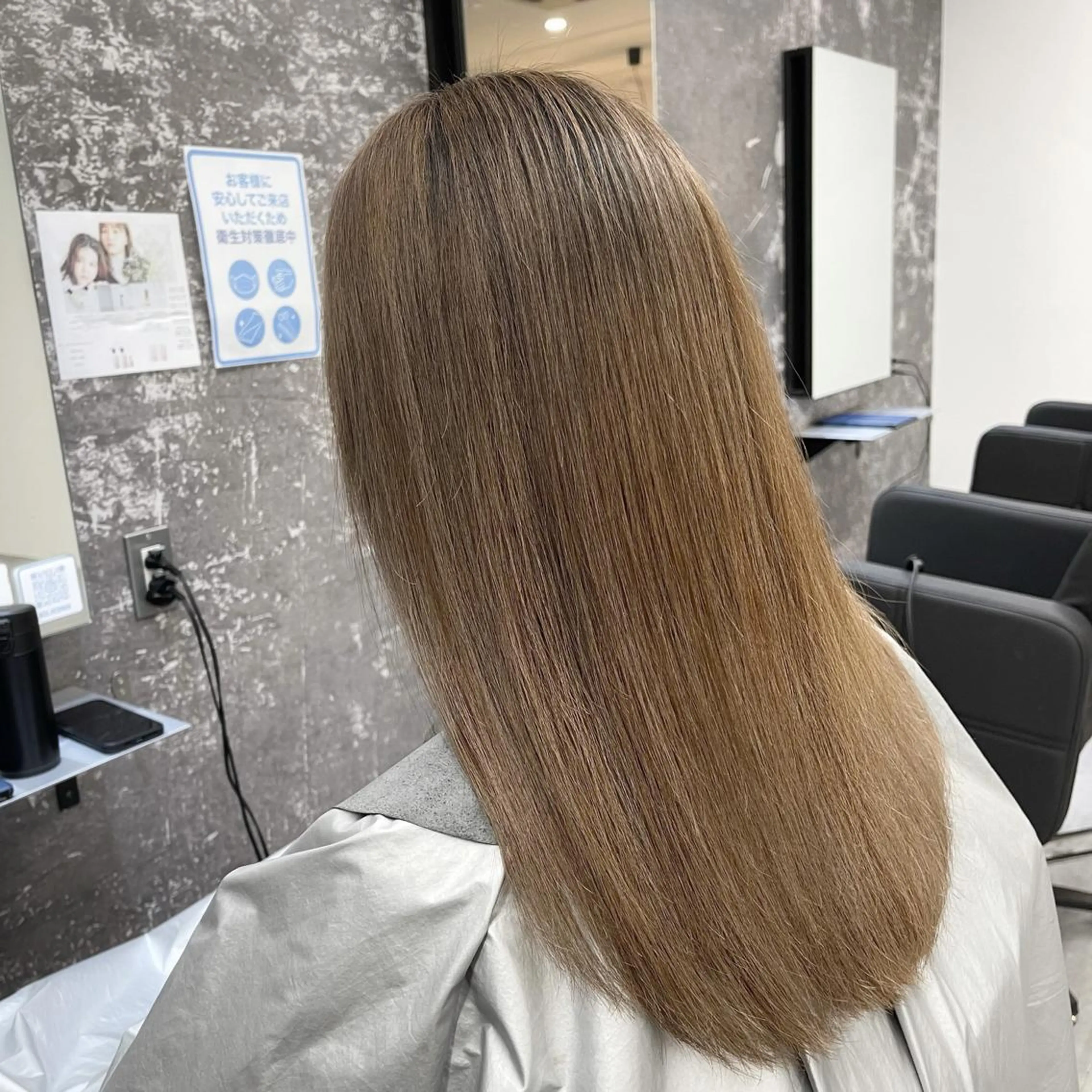 セミロング カラー バレイヤージュ デザインカラー ハイライトカラー 外国人風カラー ハイライト アンドウ ユウ/ レイヤーカット/韓国のヘアスタイル