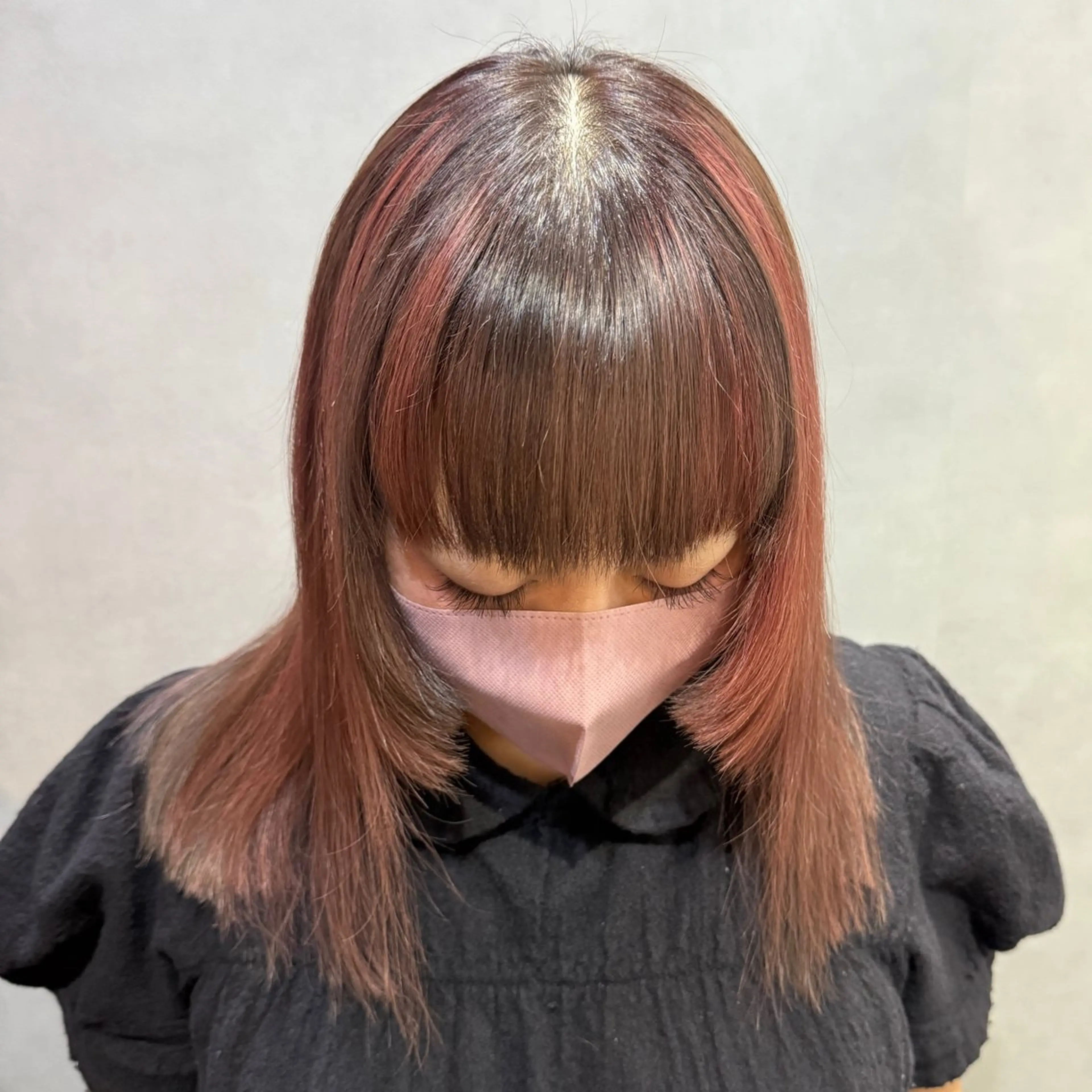 ミディアム カラー カット ヘアカラー トリートメント 透明感カラー/パーマ 🌀アオノアユミのヘアスタイル