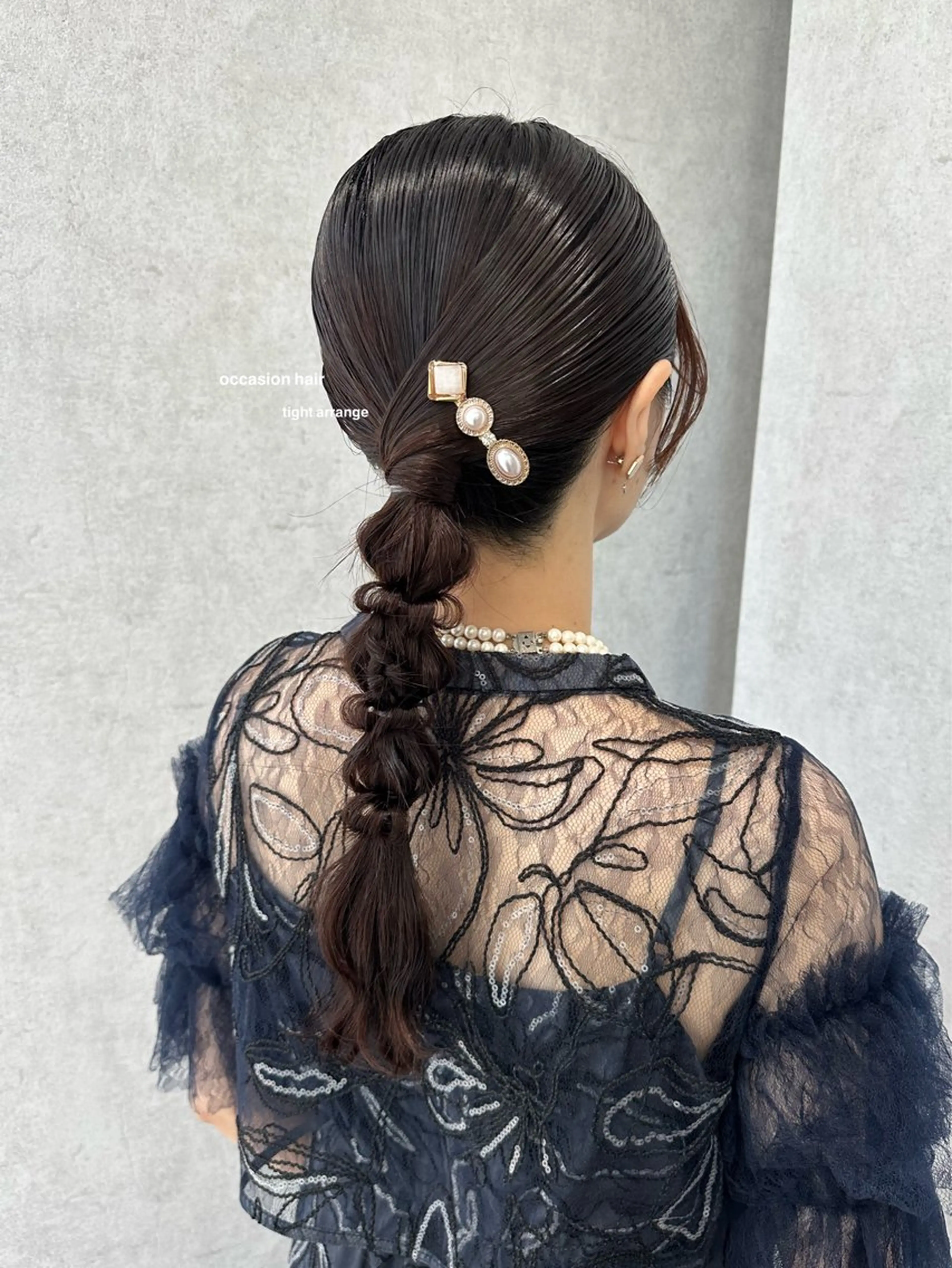 セミロング ヘアアレンジ ヘアセット v-lab studio所属・韓国レイヤーカット/ 艶カラー/ noaのヘアスタイル