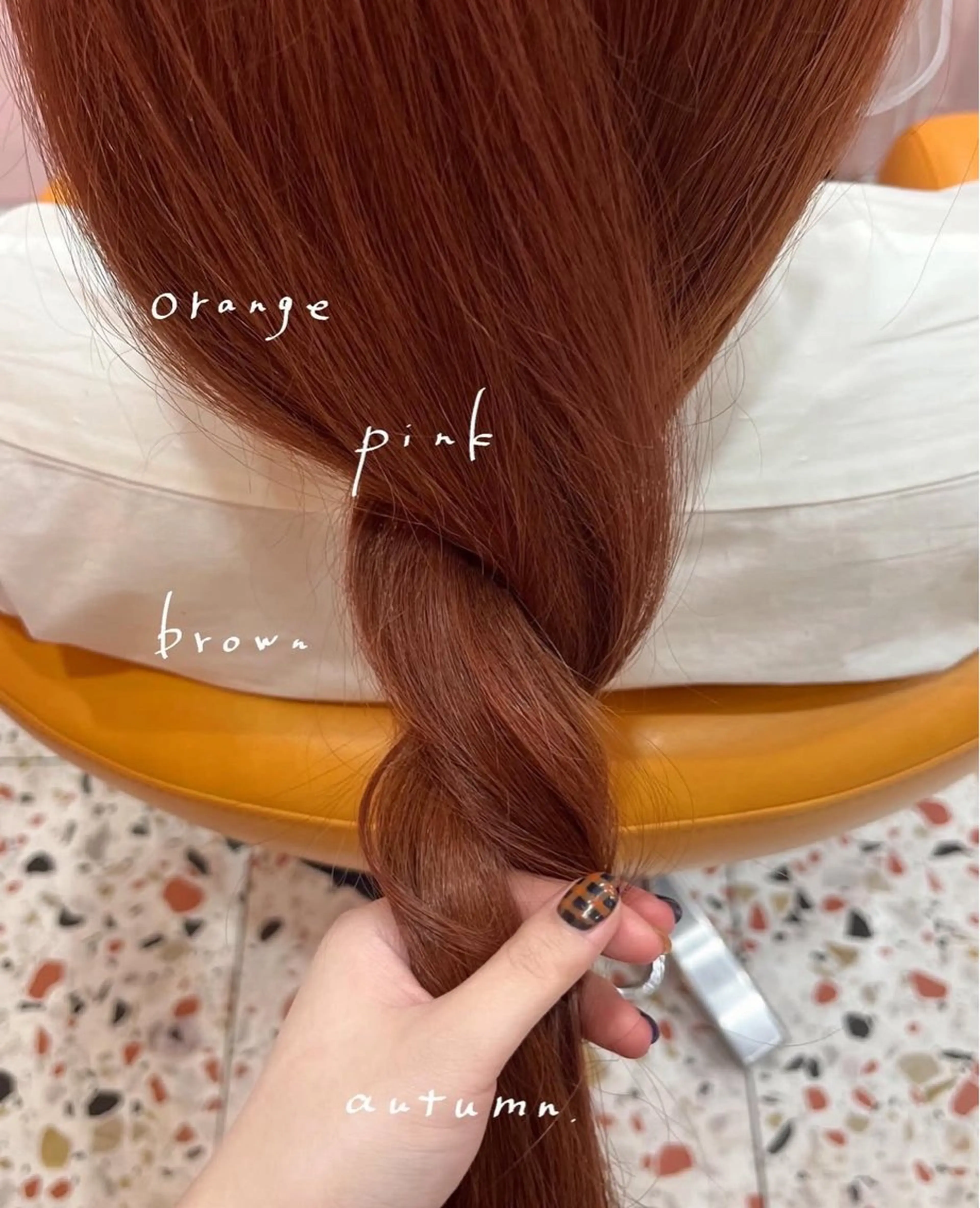 カラー 🐰チナ🐰 暖色ベージュ/顔周りのヘアスタイル