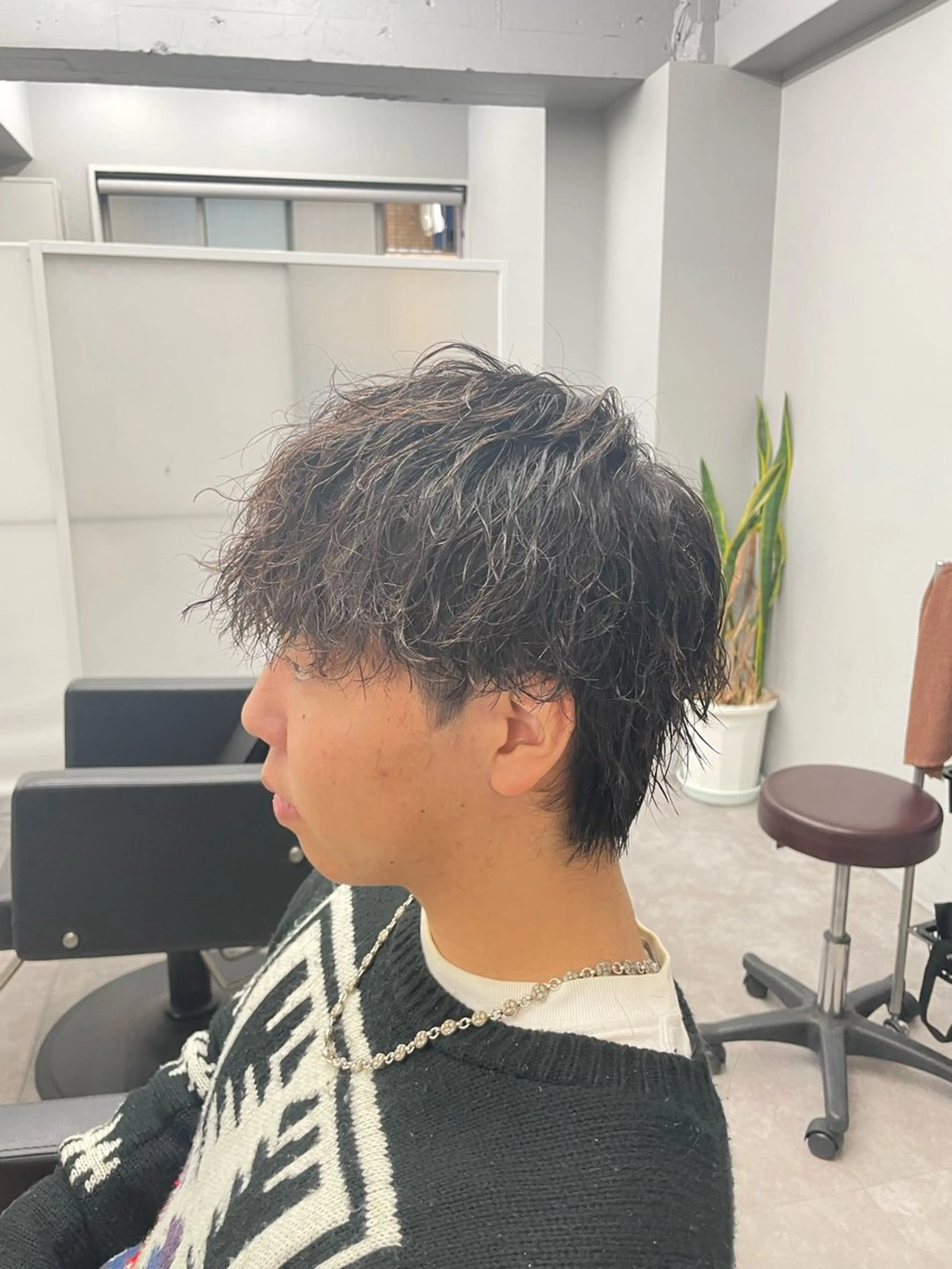 ショート パーマ メンズ カット パーマ 社会人向けパーマ 北千住No.1林和輝のヘアスタイル