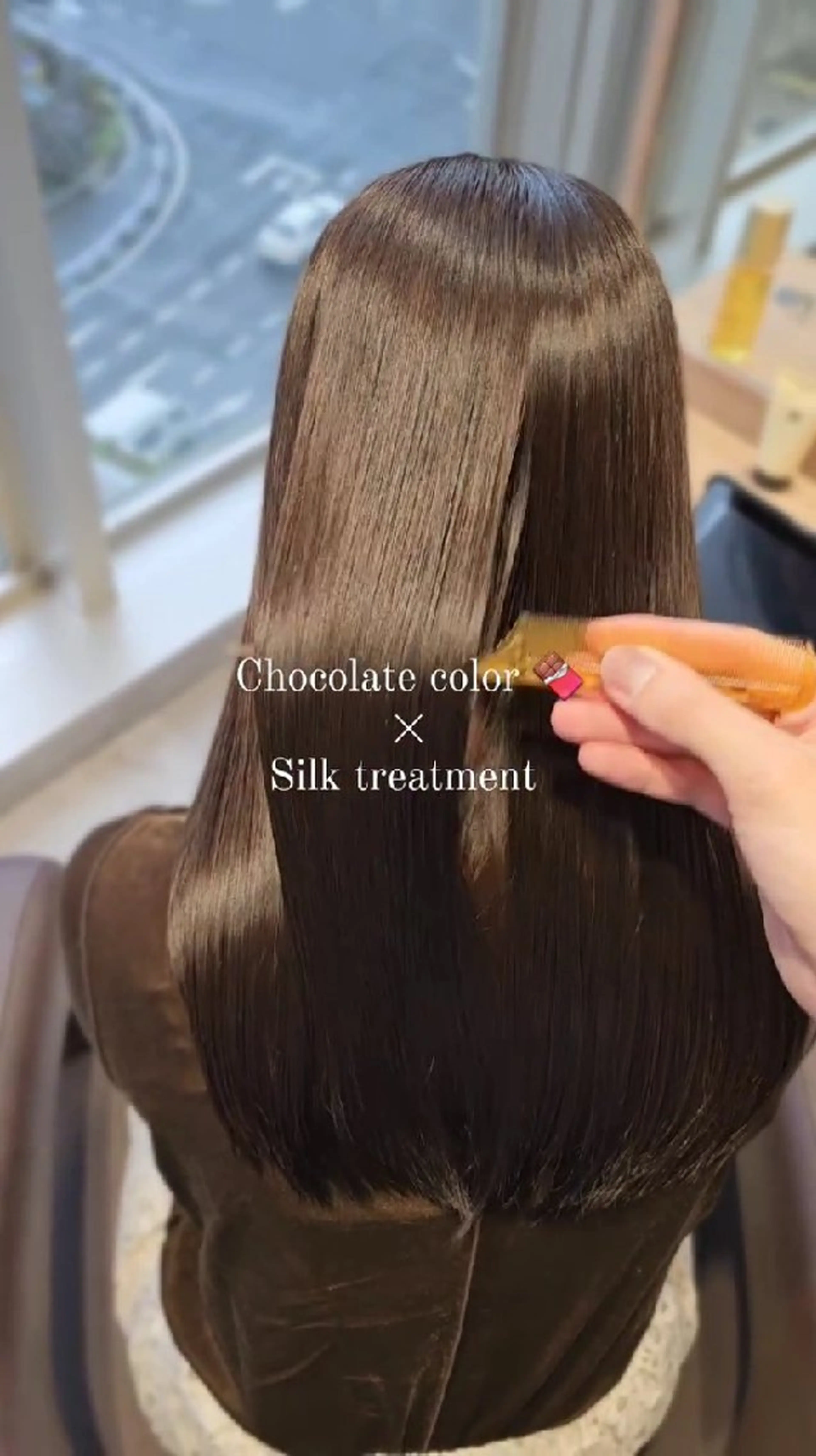 セミロング カラー トリートメント カット ヘアカラー トリートメント サロウィン　神戸三宮店所属・三宮No.1ブリーチ 無しカラー/杉山太貴のヘアスタイル