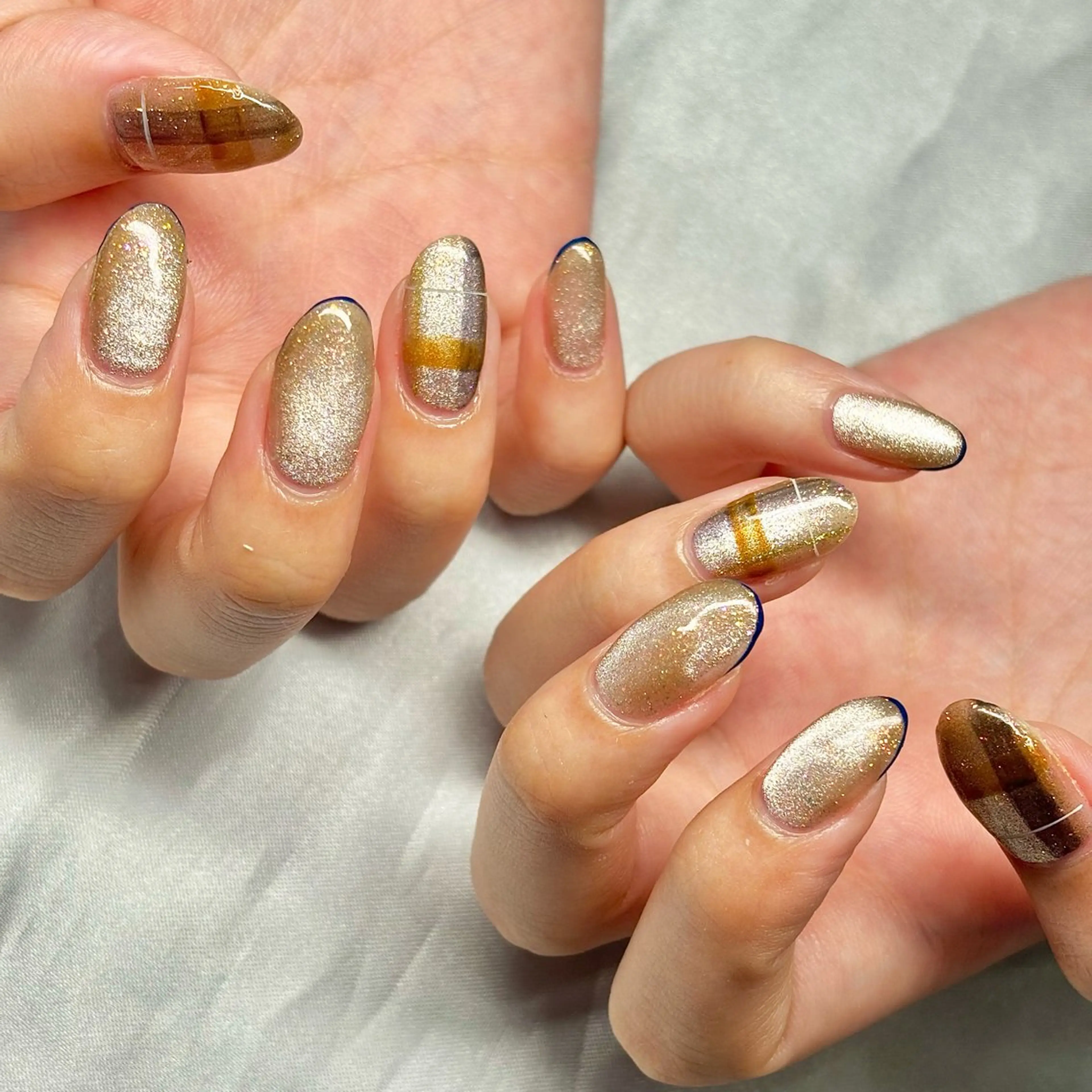 メンズ ネイル クリアネイル マグネットネイル ハンドネイル ハンドケア nail&eye Aoのマツエク・マツパデザイン
