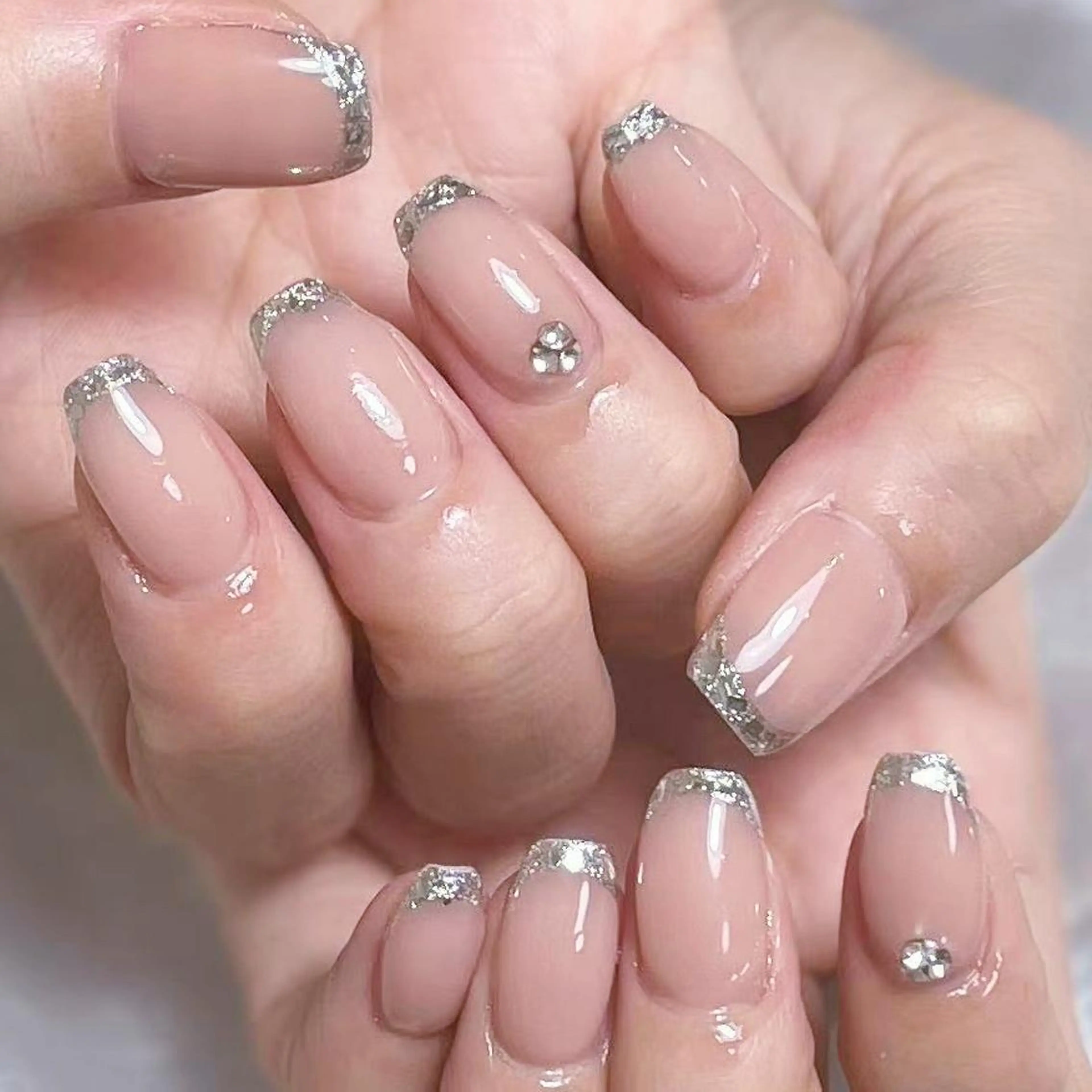ネイル アートネイル オーロラネイル ガーリー キラキラネイル 韓国ネイル ハンドネイル Diamond NAIL💝のネイルデザイン