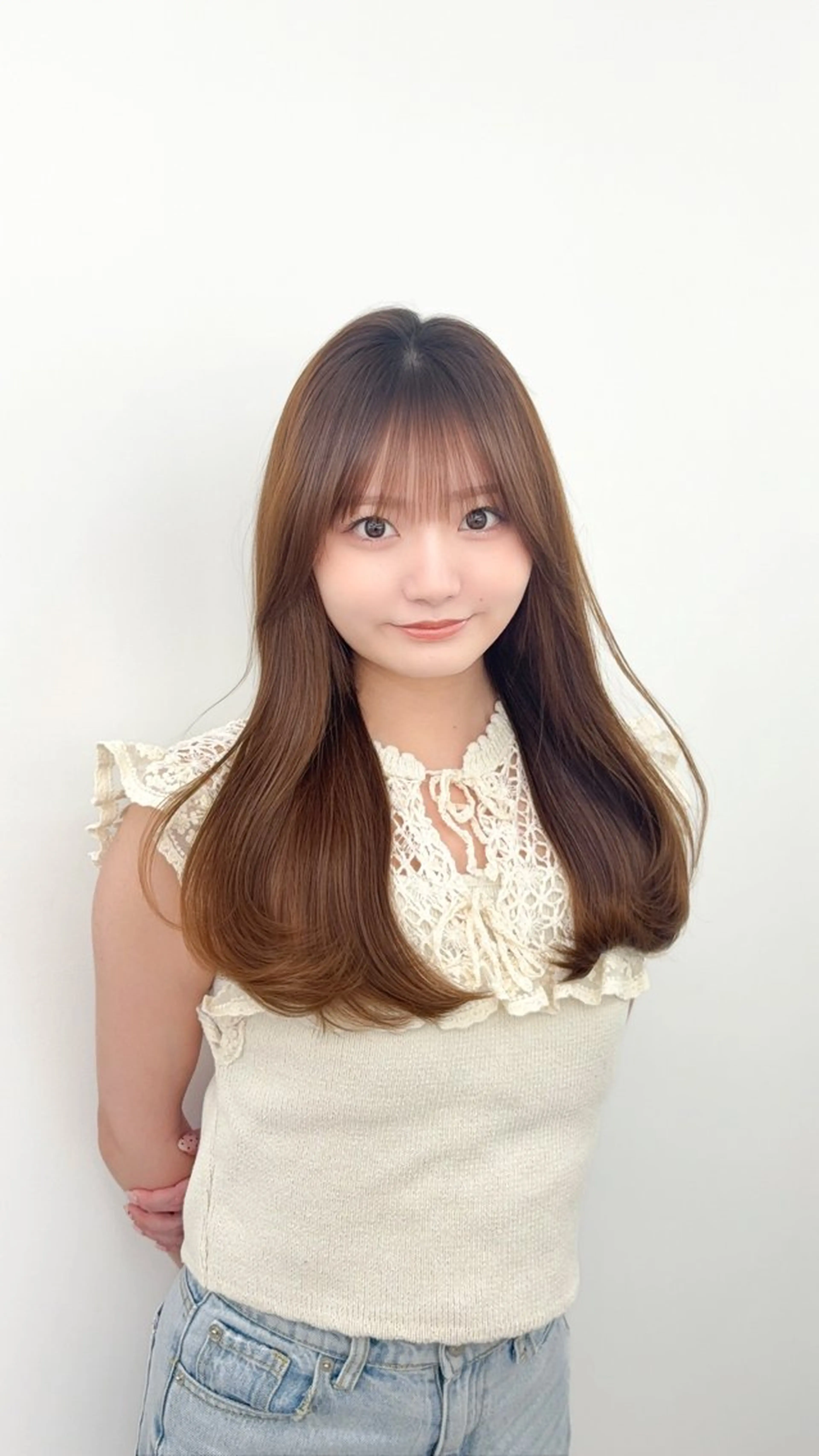 【🦋ご新規様美髪セット】全体カット➕天使の艶カラー➕AYUNCHE3stepトリートメント➕韓国風巻き当日予約🙆‍♀の写真