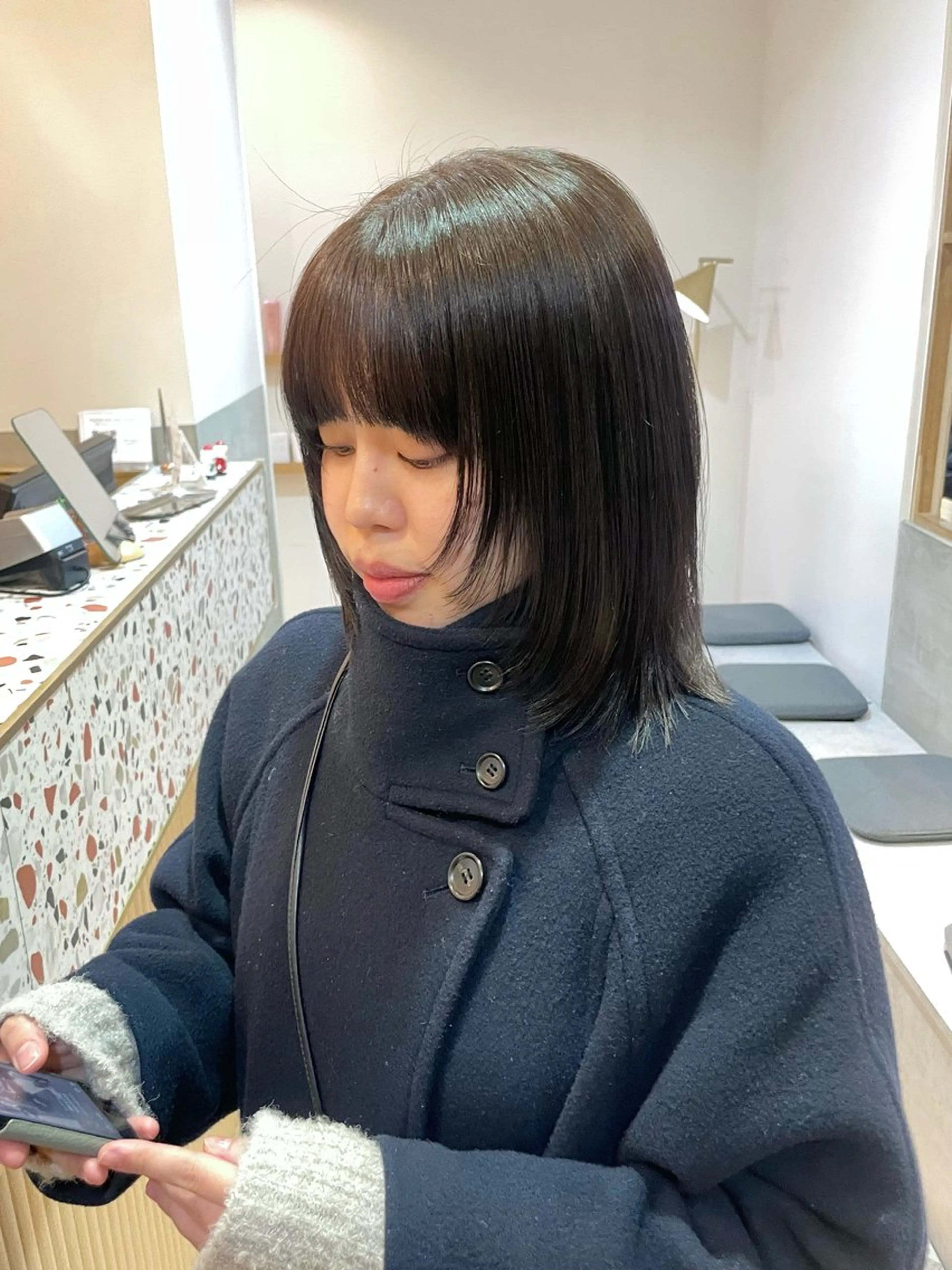 ミディアム 似合わせ/透明感 /レイヤー/りほ🤍のヘアスタイル