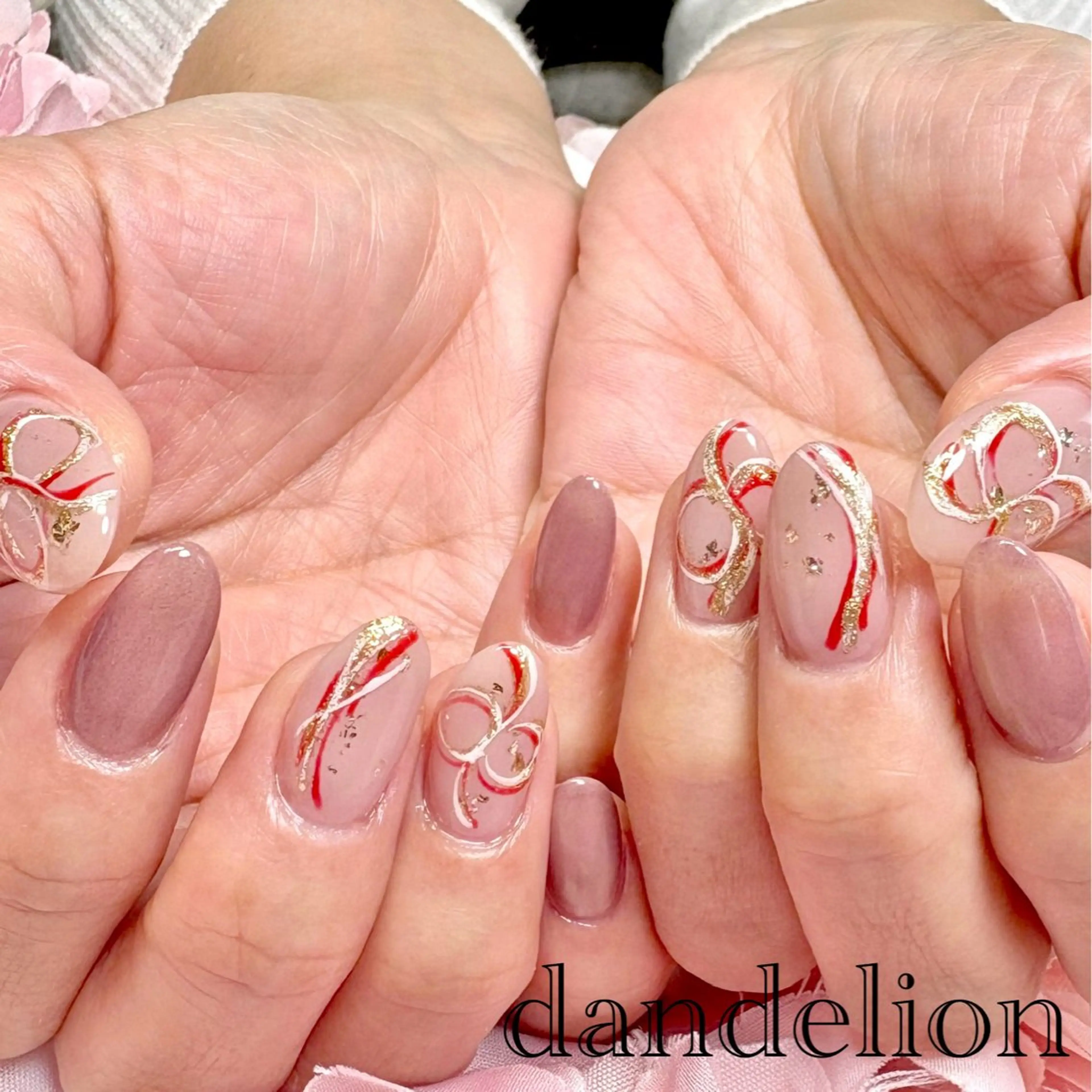 ネイル ハンドネイル ハンドケア dandelion ダンデライオンのネイルデザイン