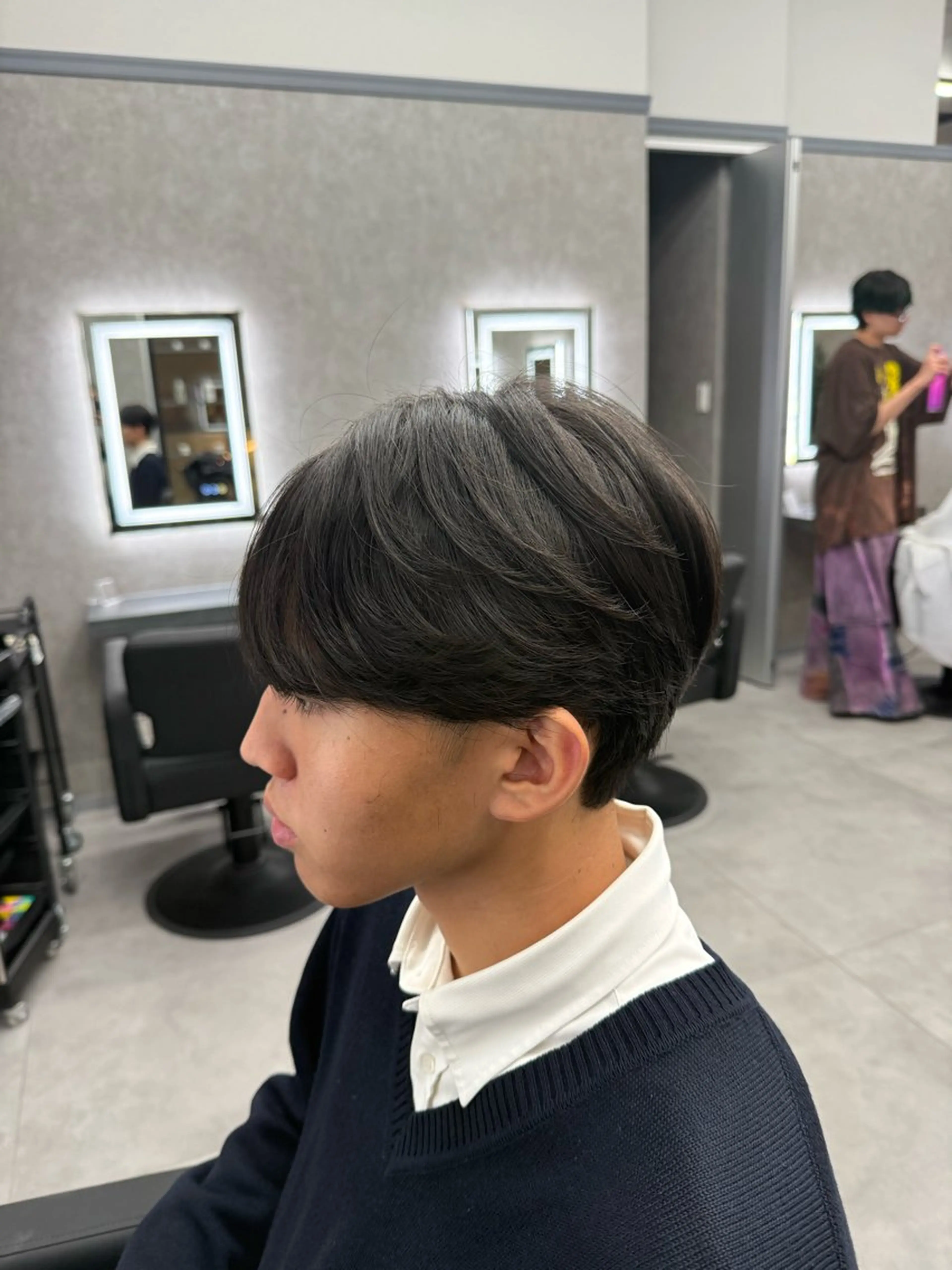 ショート カラー パーマ メンズ フェザーパーマ メンズパーマ カット パーマ メンズスペシャリスト 👑/YUTAのヘアスタイル