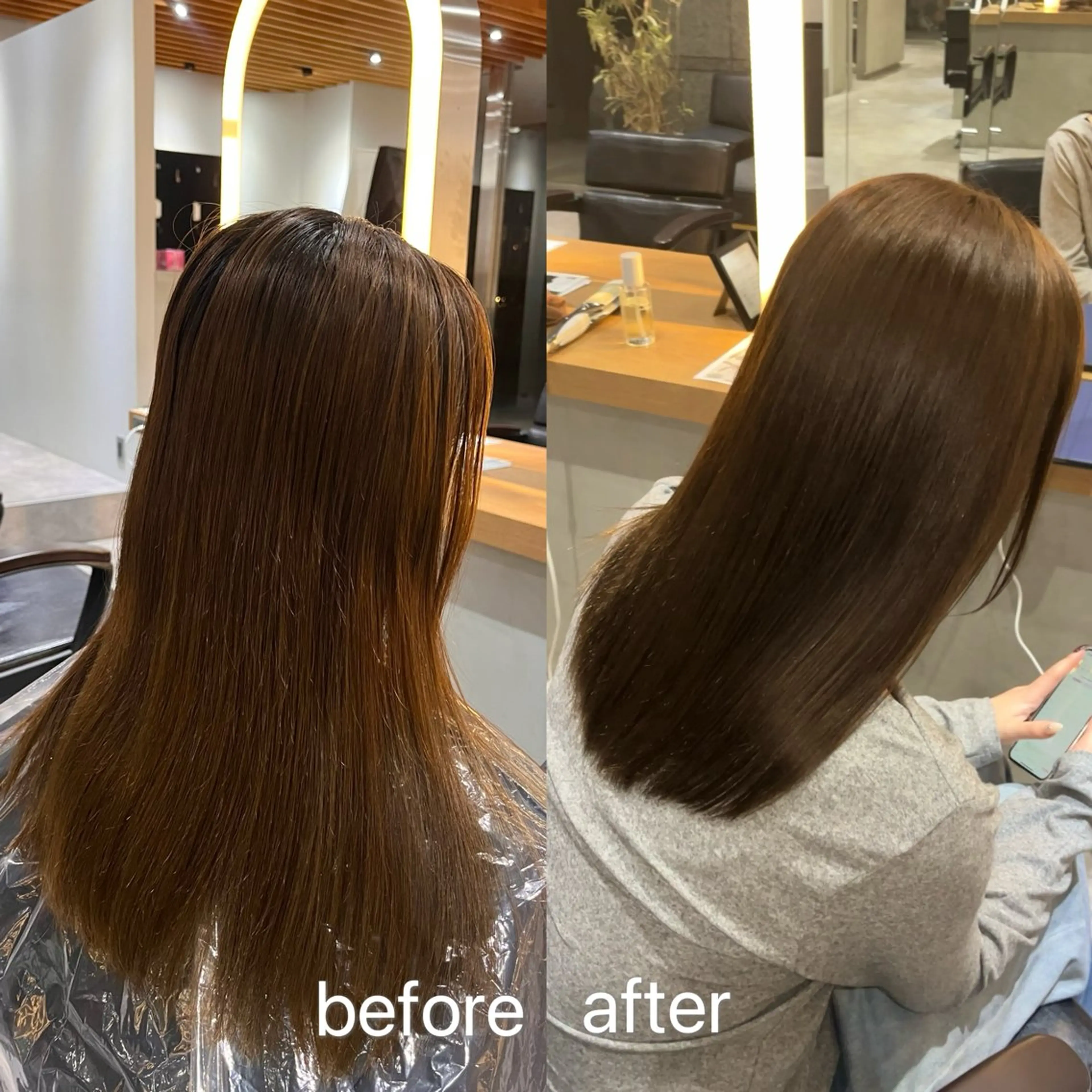 カラー アッシュ ブラウンカラー ヘアカラー レイヤーカット/ うる艶カラー/ユイのヘアスタイル