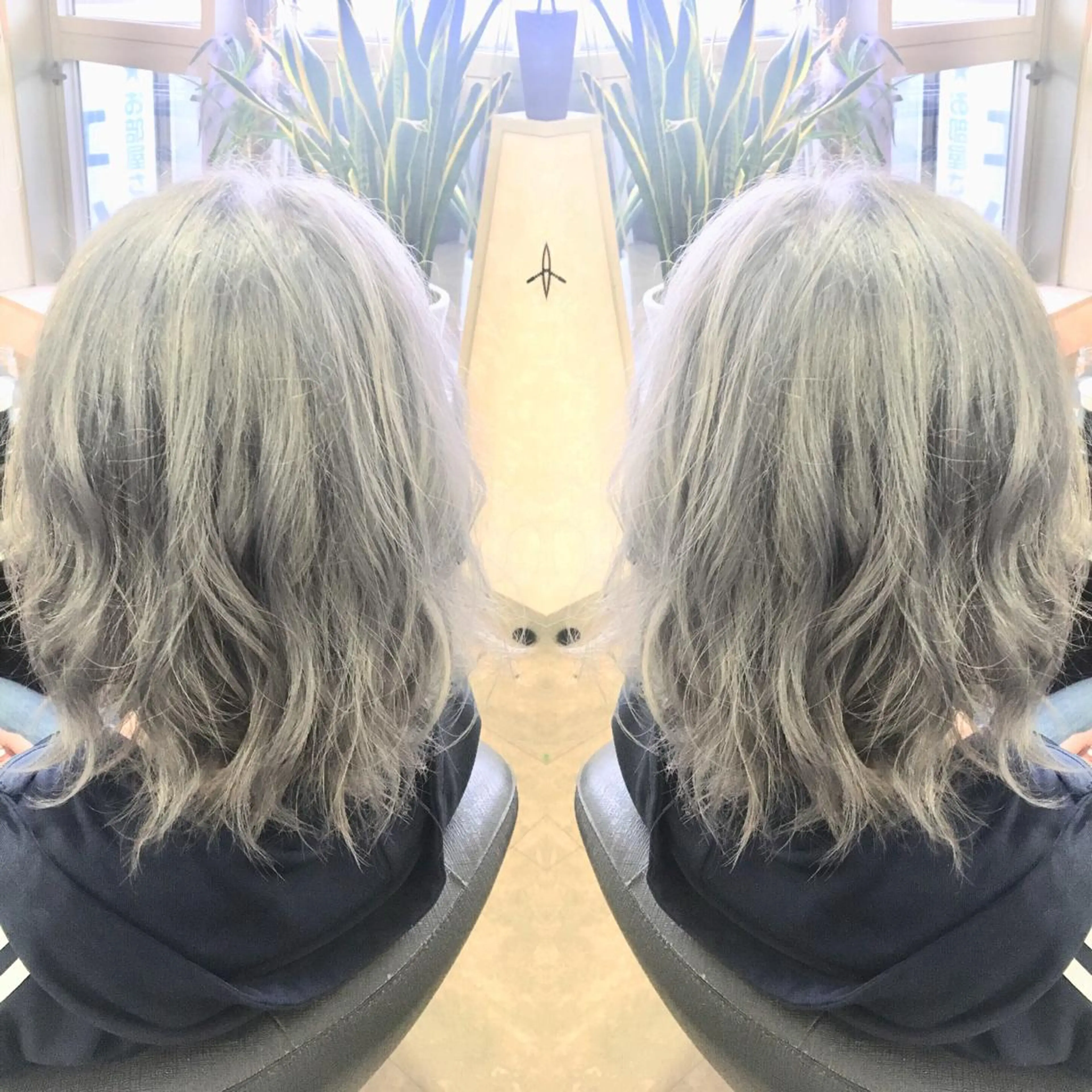 セミロング カラー 💓シールエクステ for...のヘアスタイル