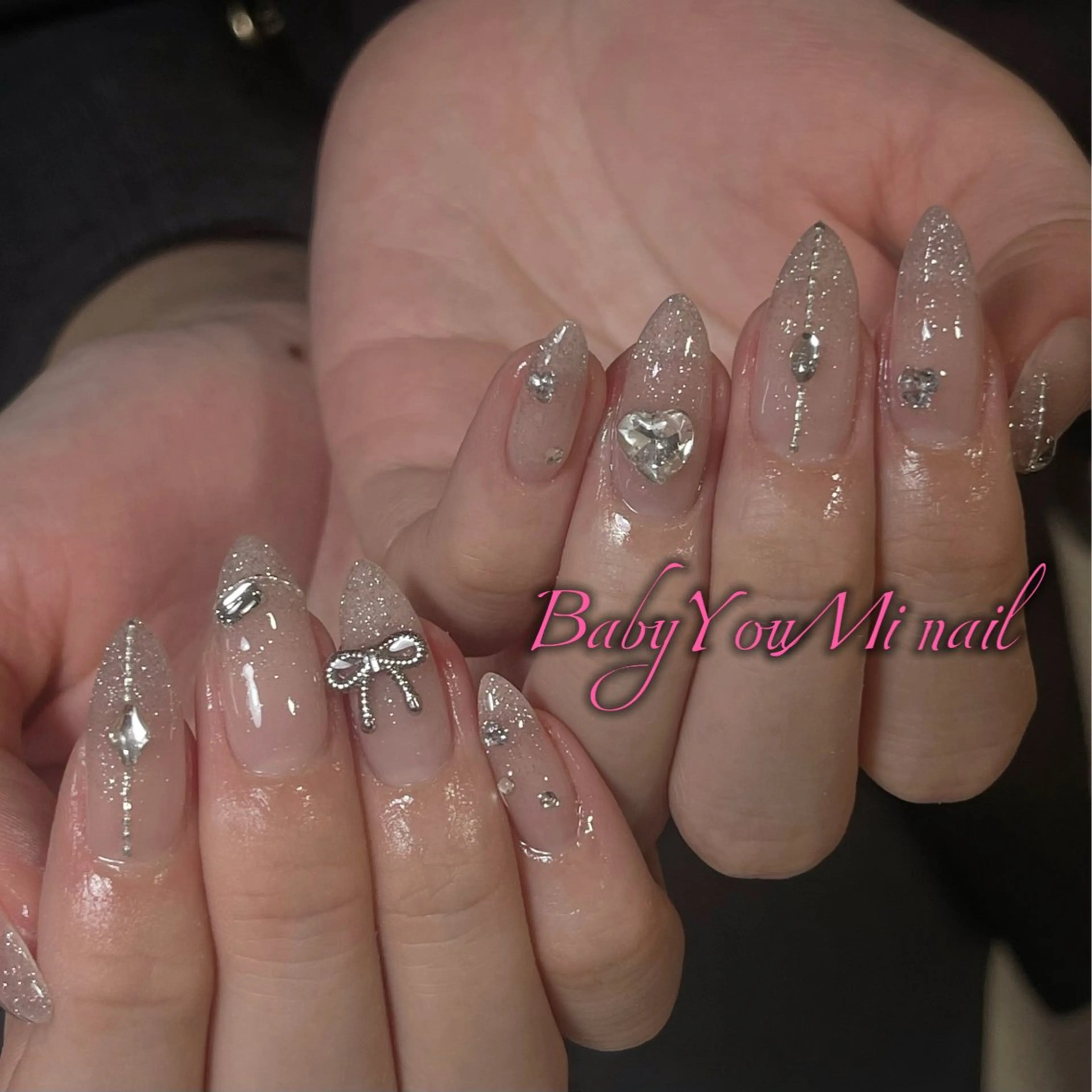 ネイル オーロラネイル フラワーネイル フットネイル フレンチネイル ジェルネイル ハンドネイル BabyYouMi ねねのネイルデザイン