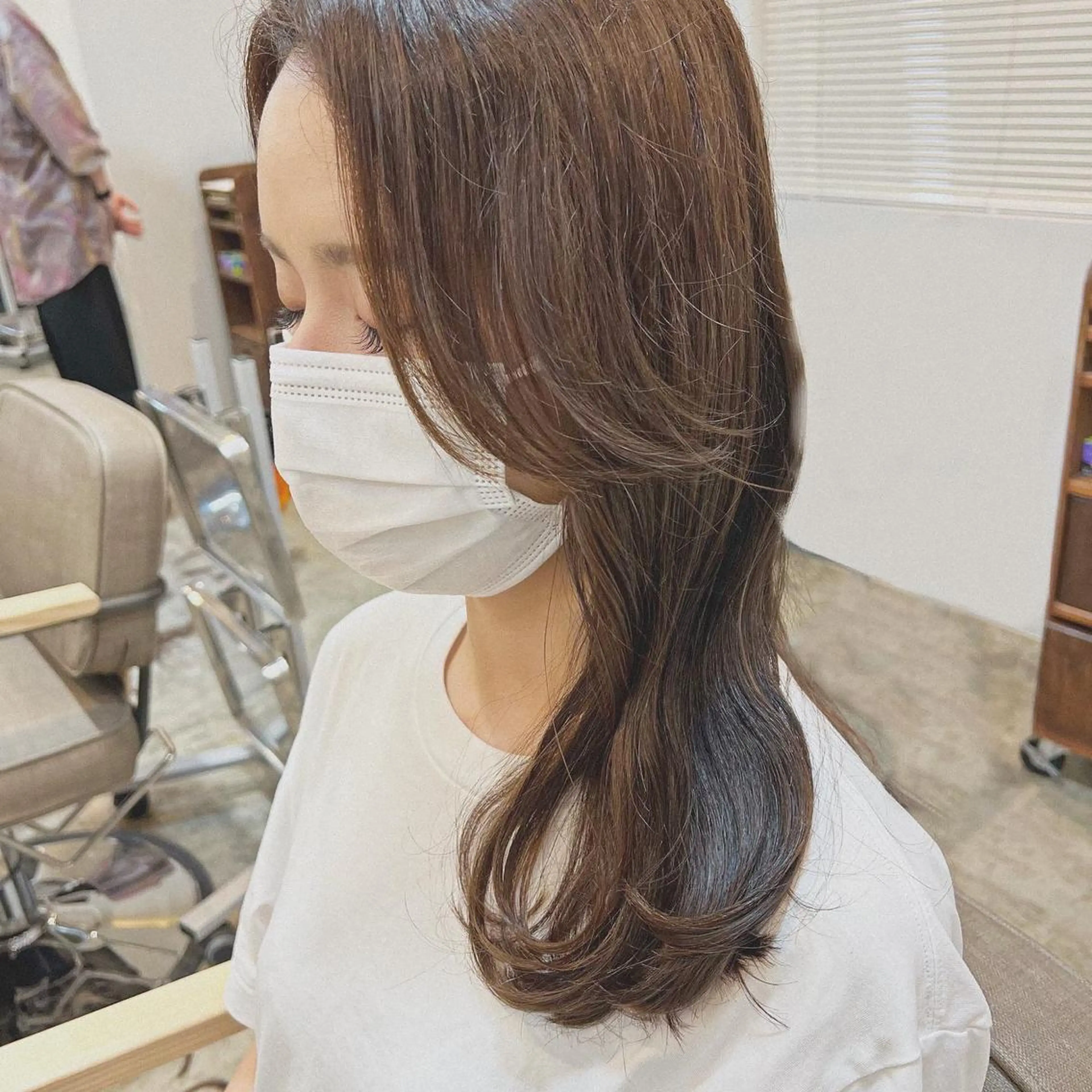 ロング エギョモリ ☁️RIKA☁️ @ri2_____bのヘアスタイル