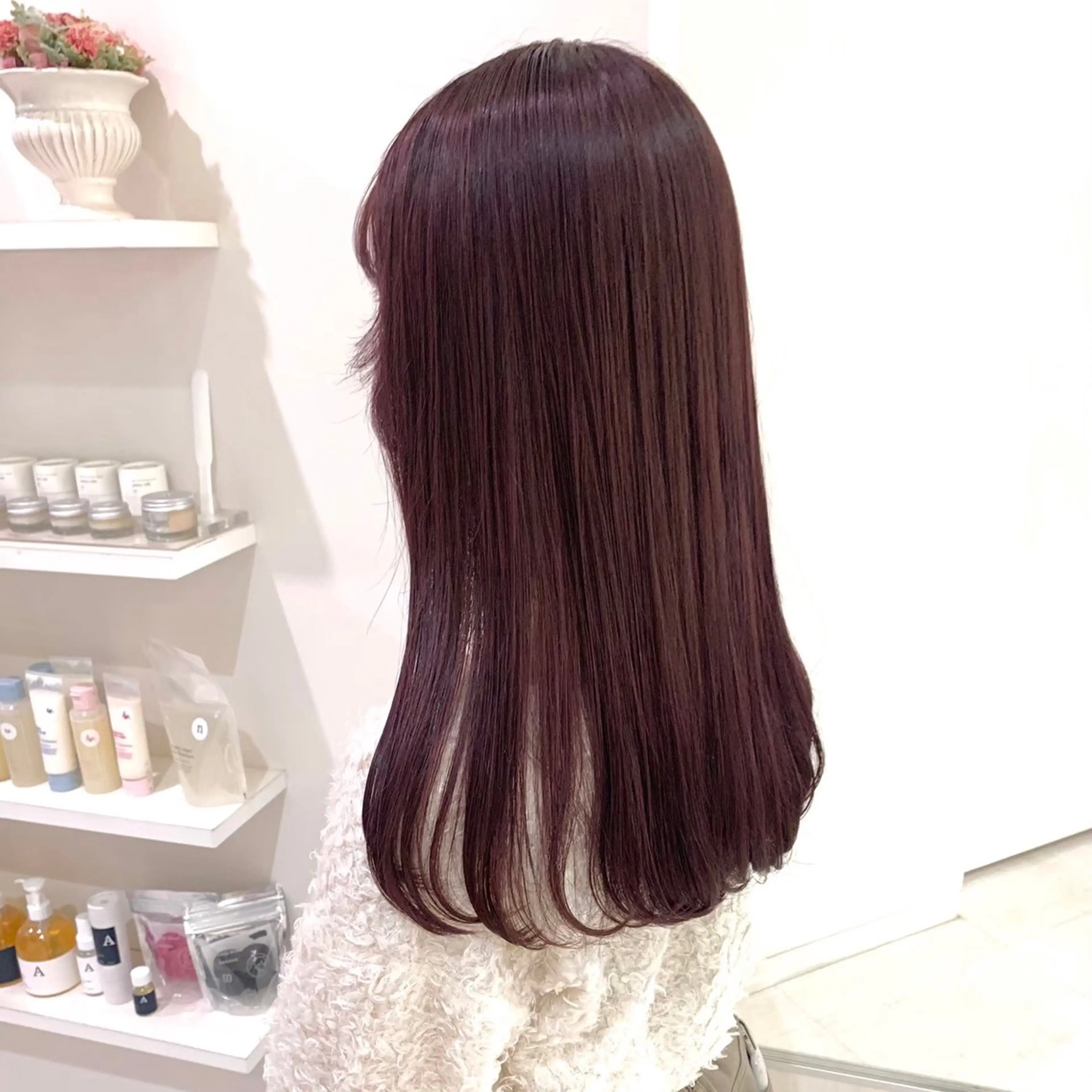 セミロング カラー ピンクカラー ParveMix￤ 出石 菜々🥂のヘアスタイル