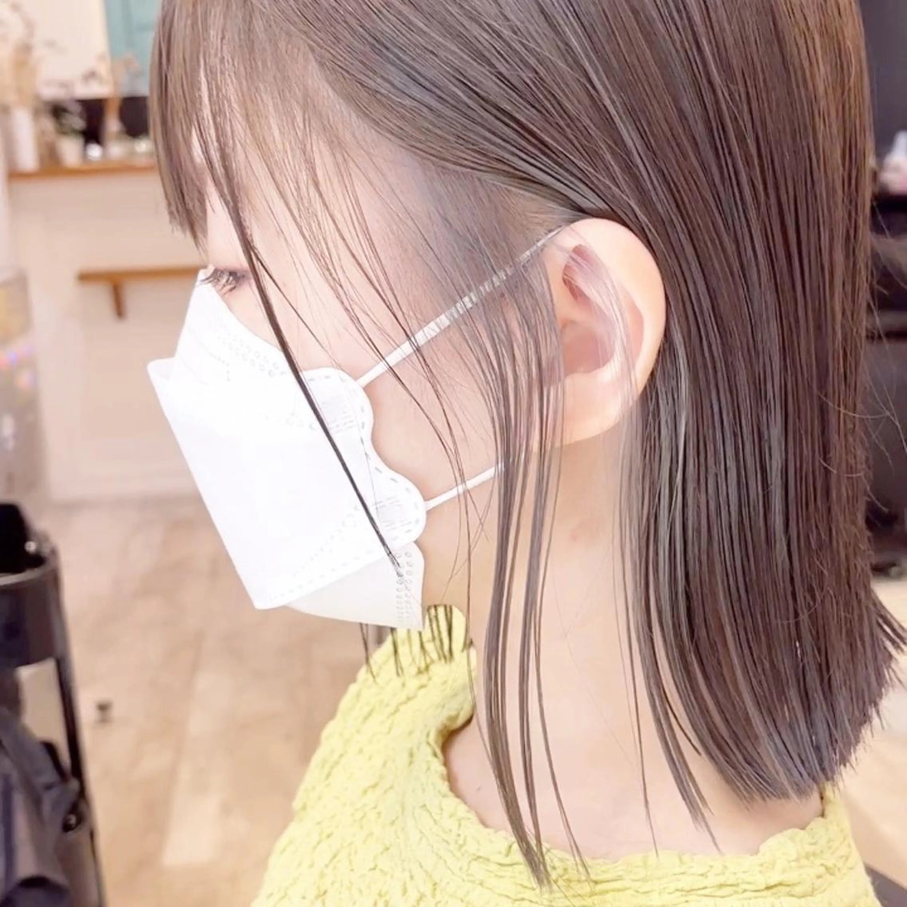 ショート カラー 黒髪 ブルーカラー ブルーブラック インナーカラー くせ毛 カット ヘアカラー トリートメント 透明感×髪質改善🧸 韓国ヘア　武田涼のヘアスタイル