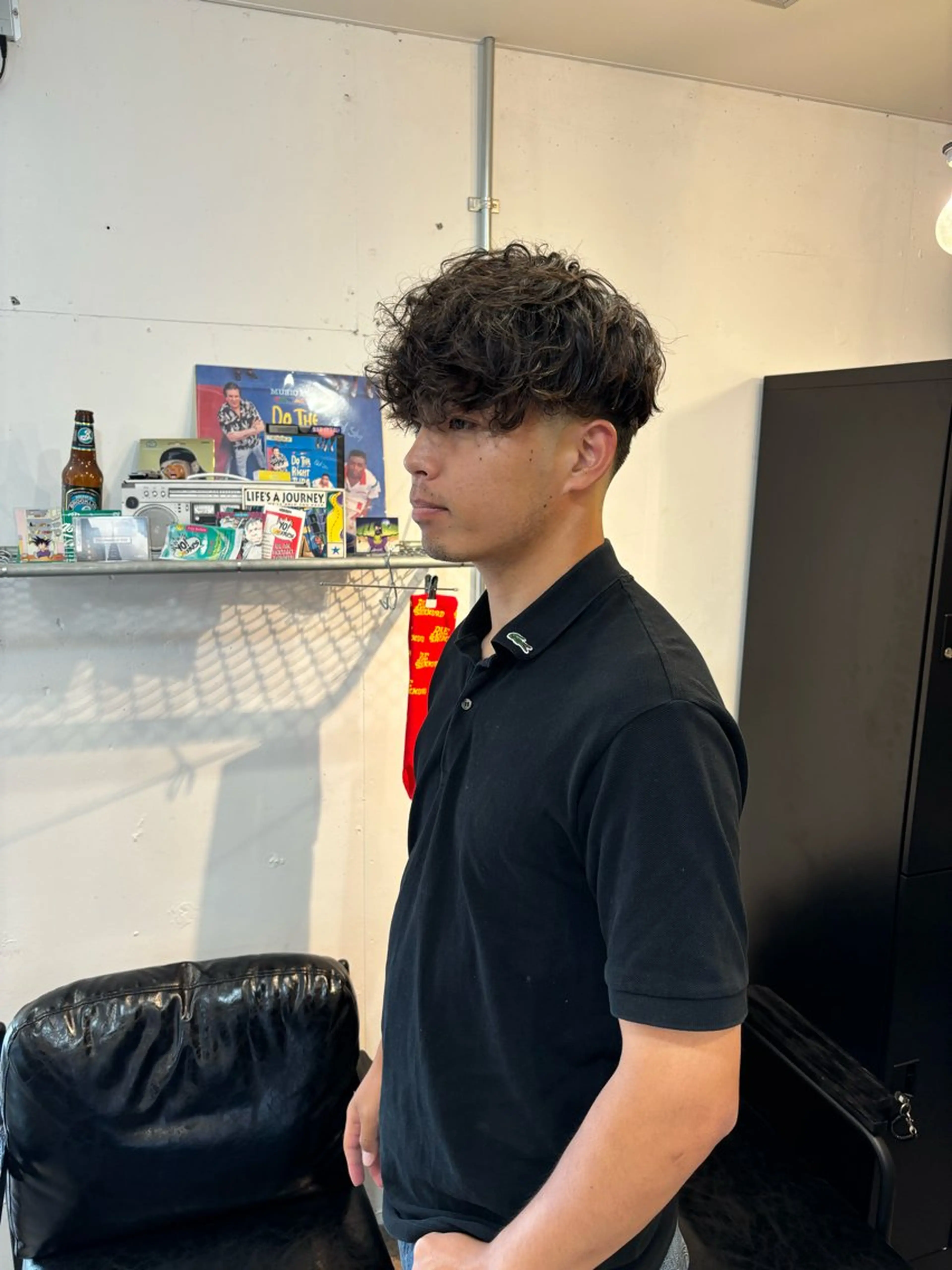 パーマ メンズ カット パーマ 川端 隼平のヘアスタイル