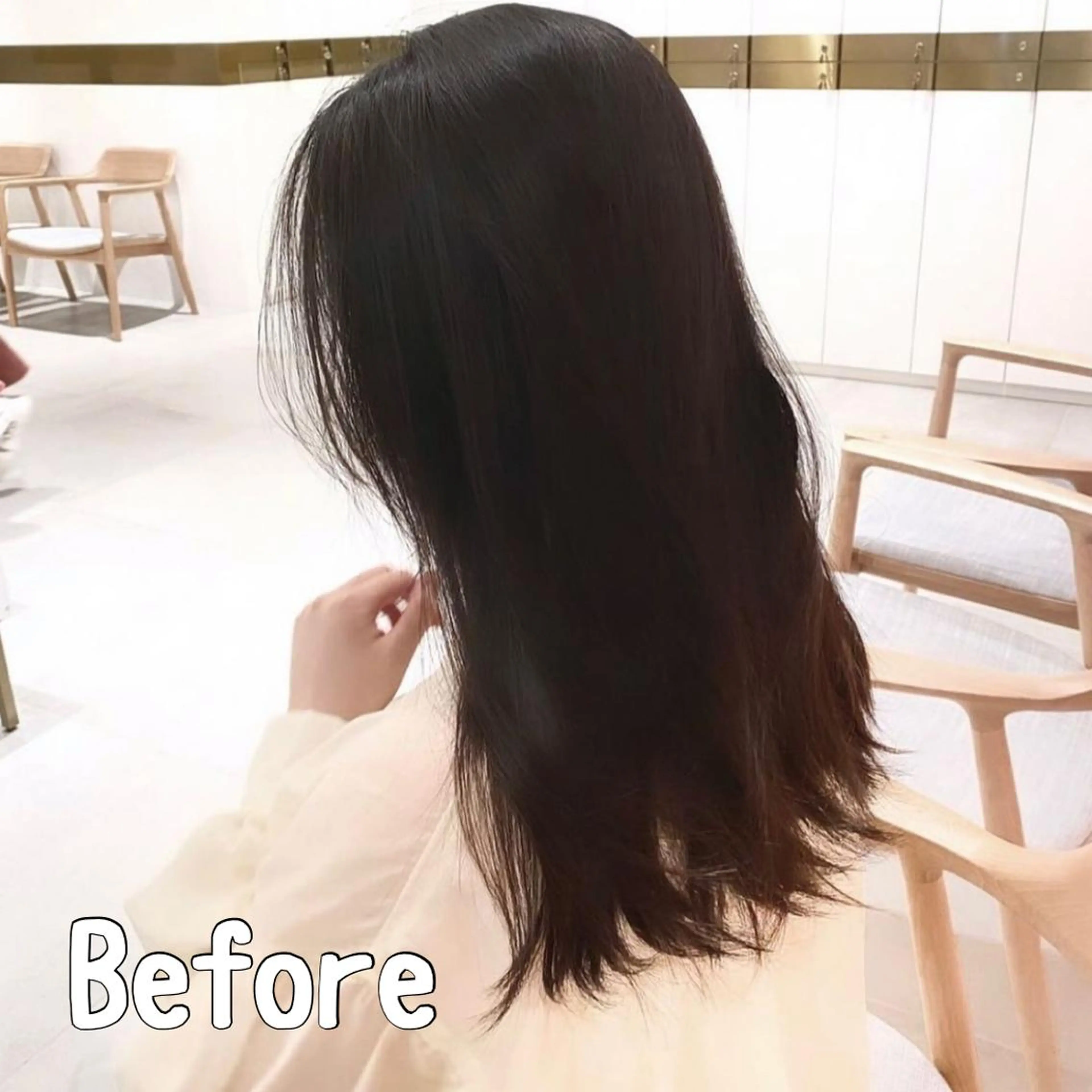 セミロング 韓国くびれレイヤー 🇰🇷はづきのヘアスタイル